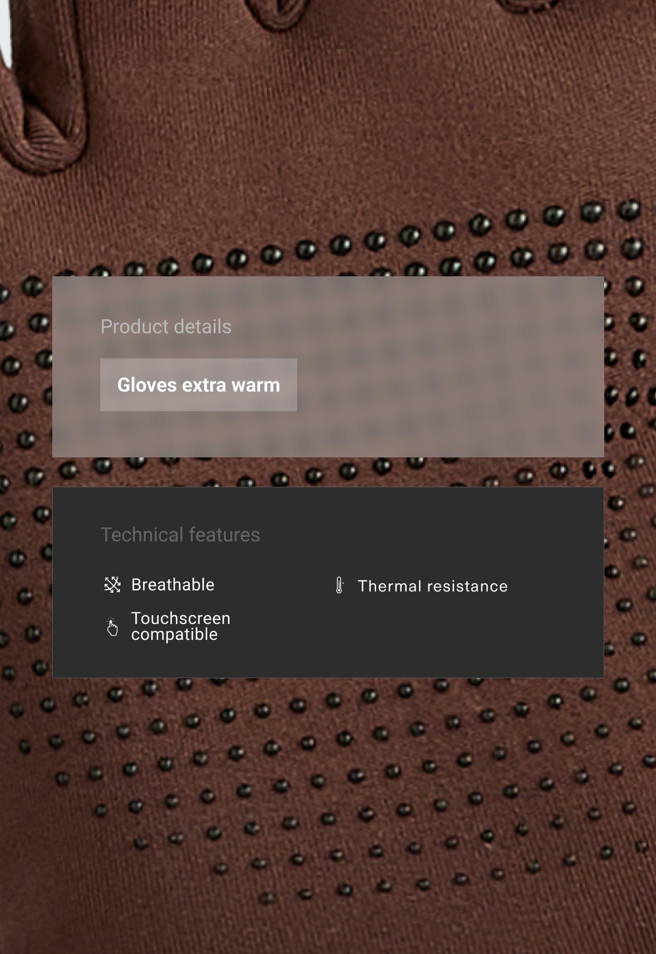Technical gloves — CHOCOLATE