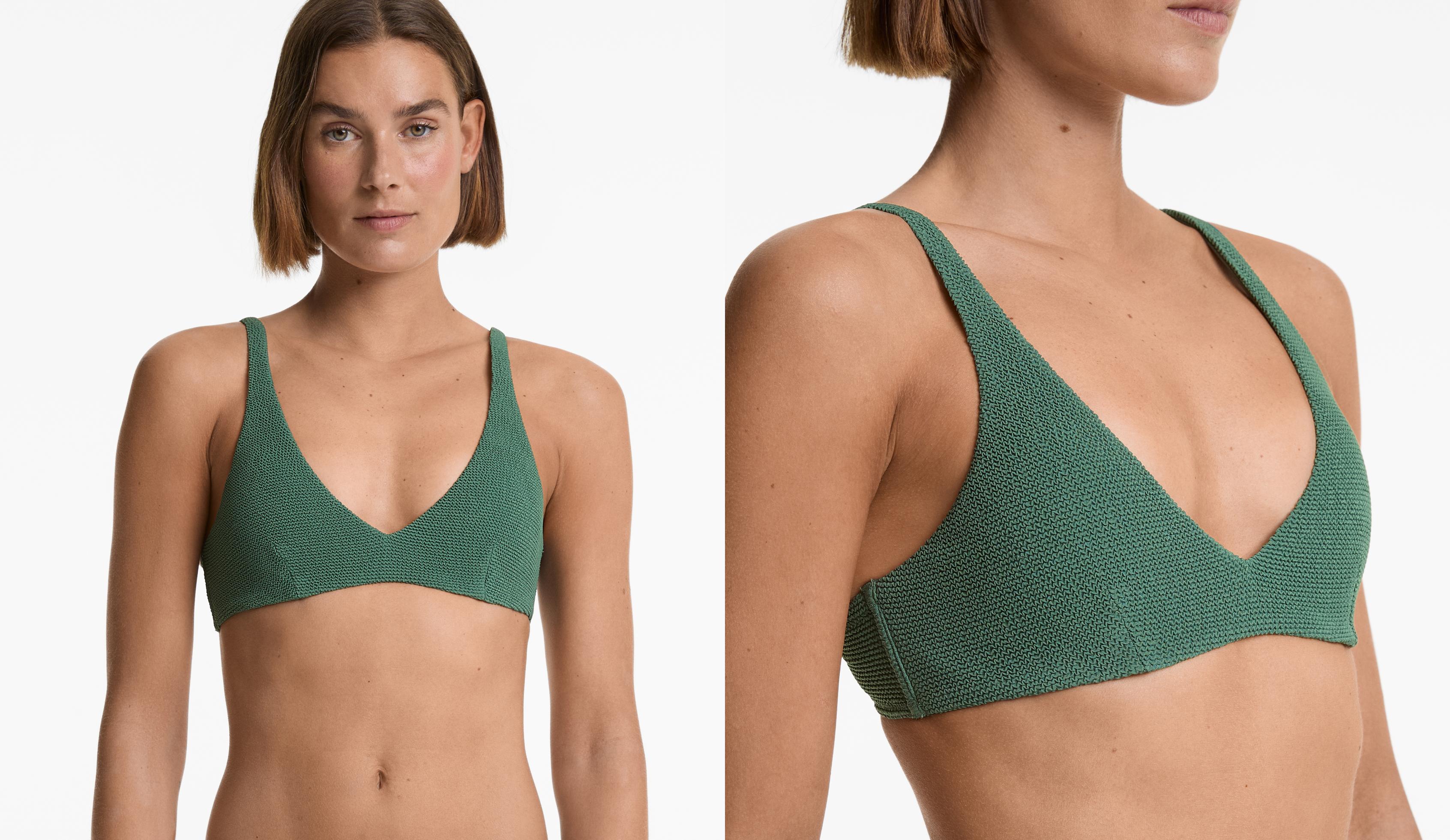 Crinkle halter bikini top - Sale