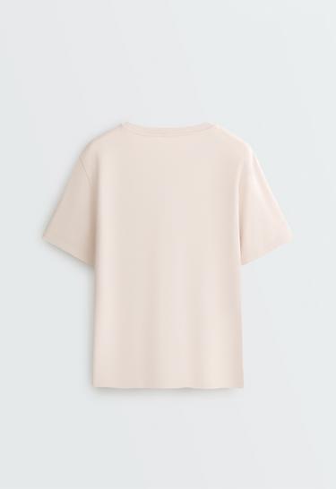 Oversize cotton blend short-sleeved T-shirt — SAND 7
