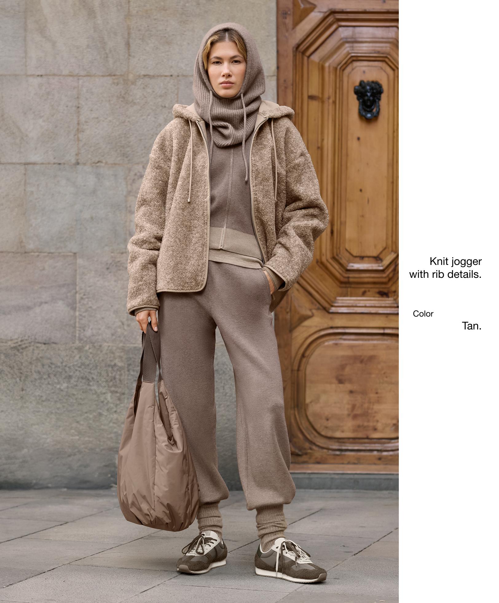 Knit jogger trousers — PINK-MINK