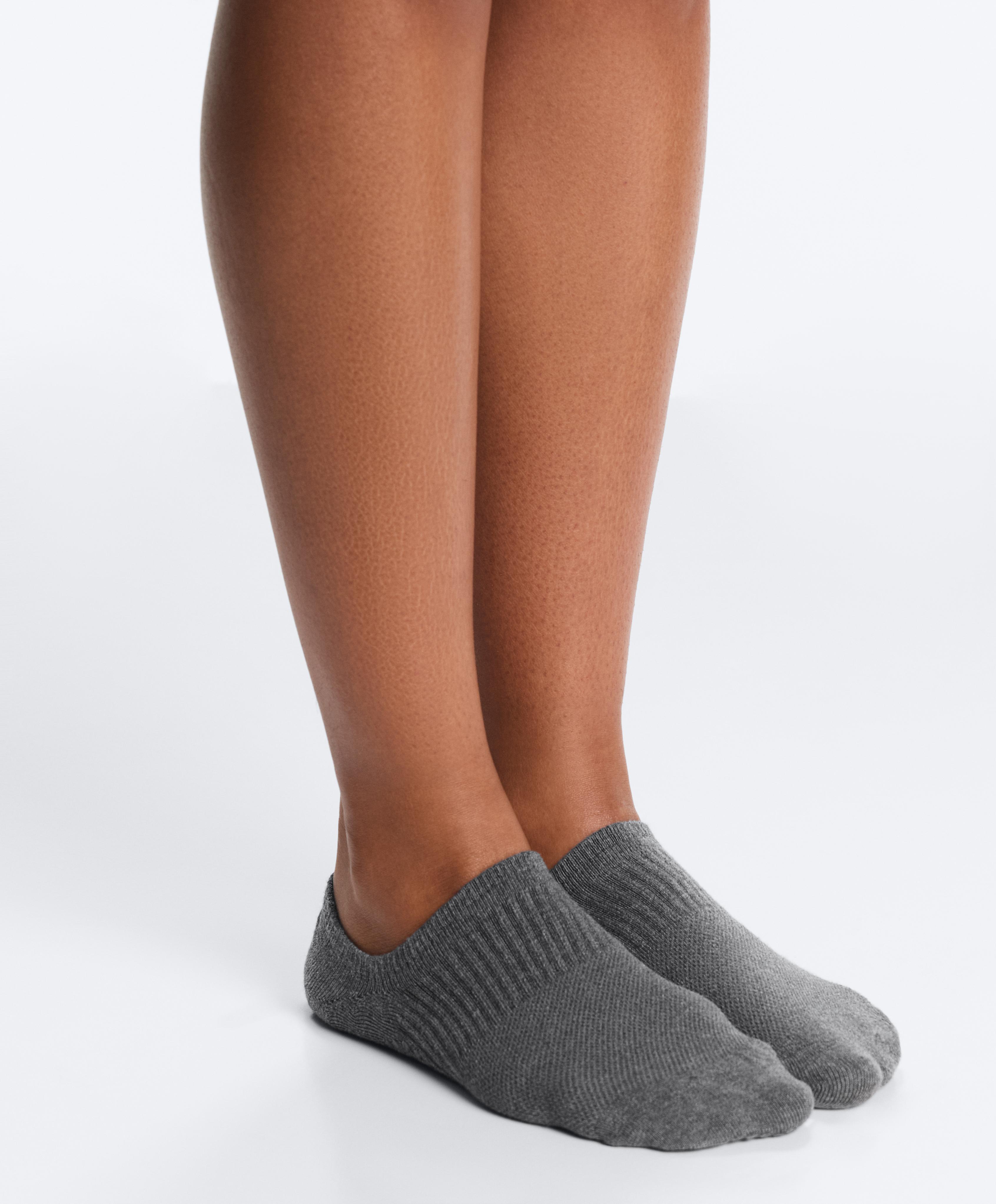 2 paires de chaussettes de yoga et pilates en mélange de coton