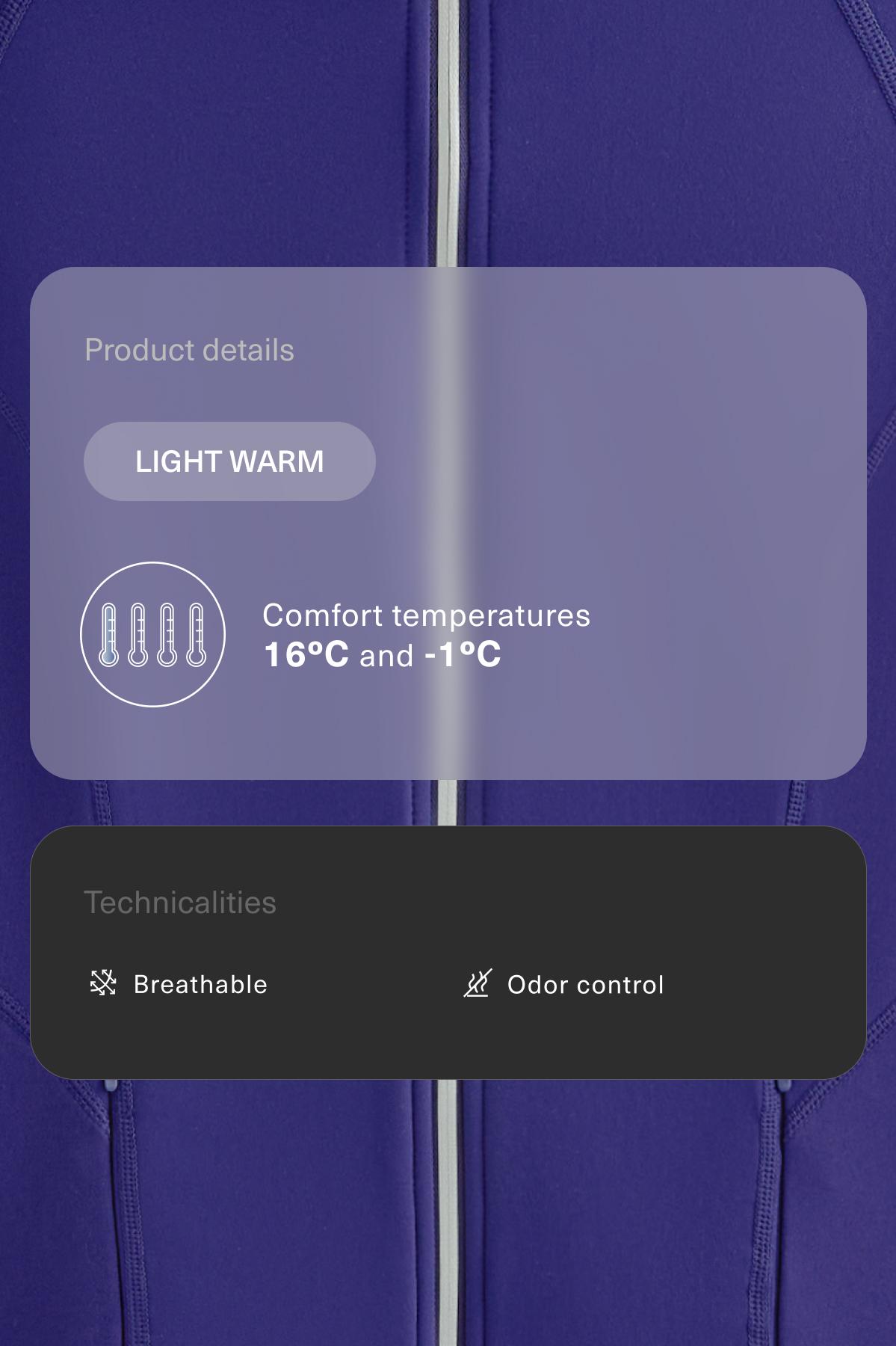 Light warm technical jacket — COBALT
