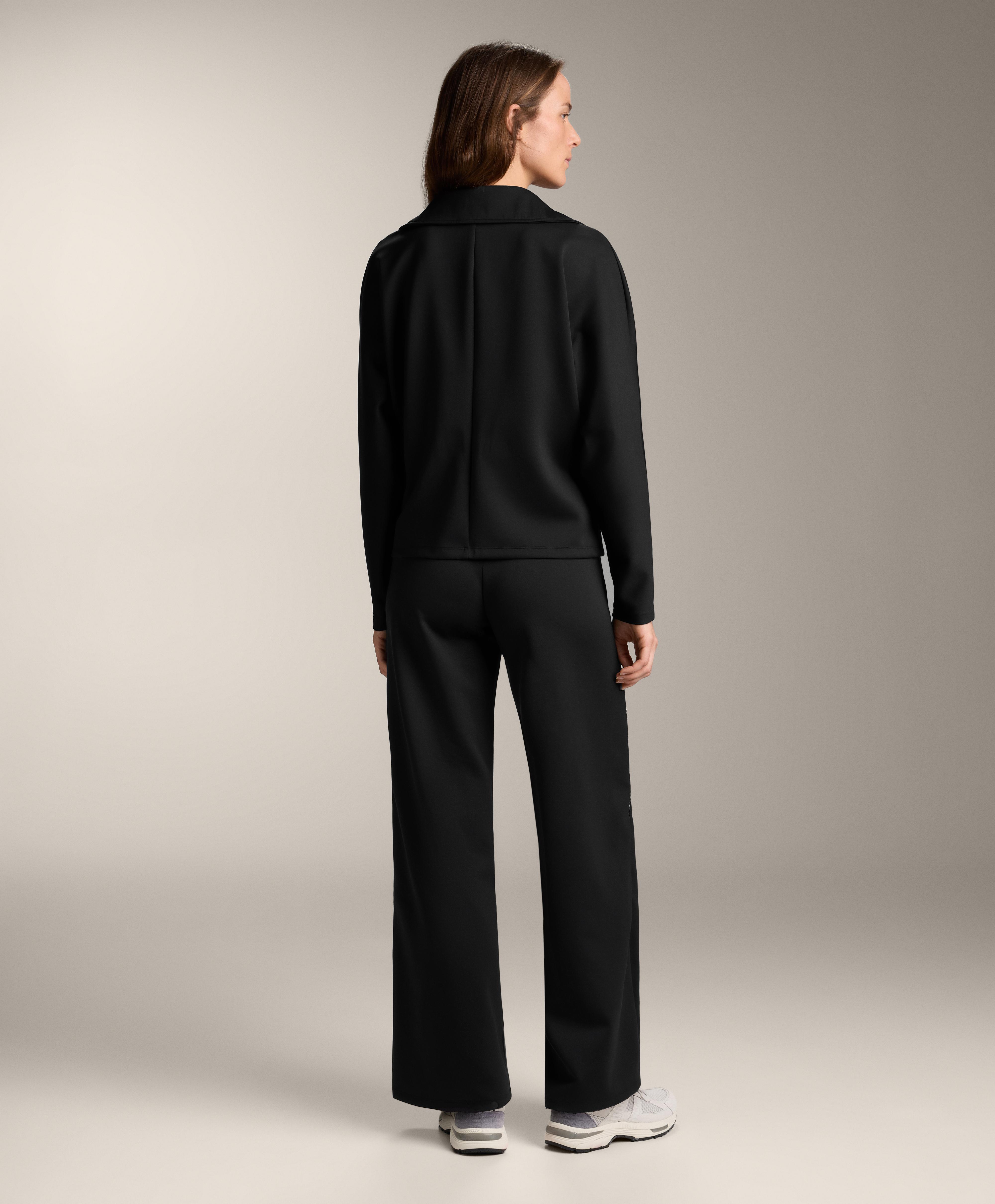 Total Look Flare High Rise in Schwarz mit Reißverschluss und Neopren-Effekt - Sale