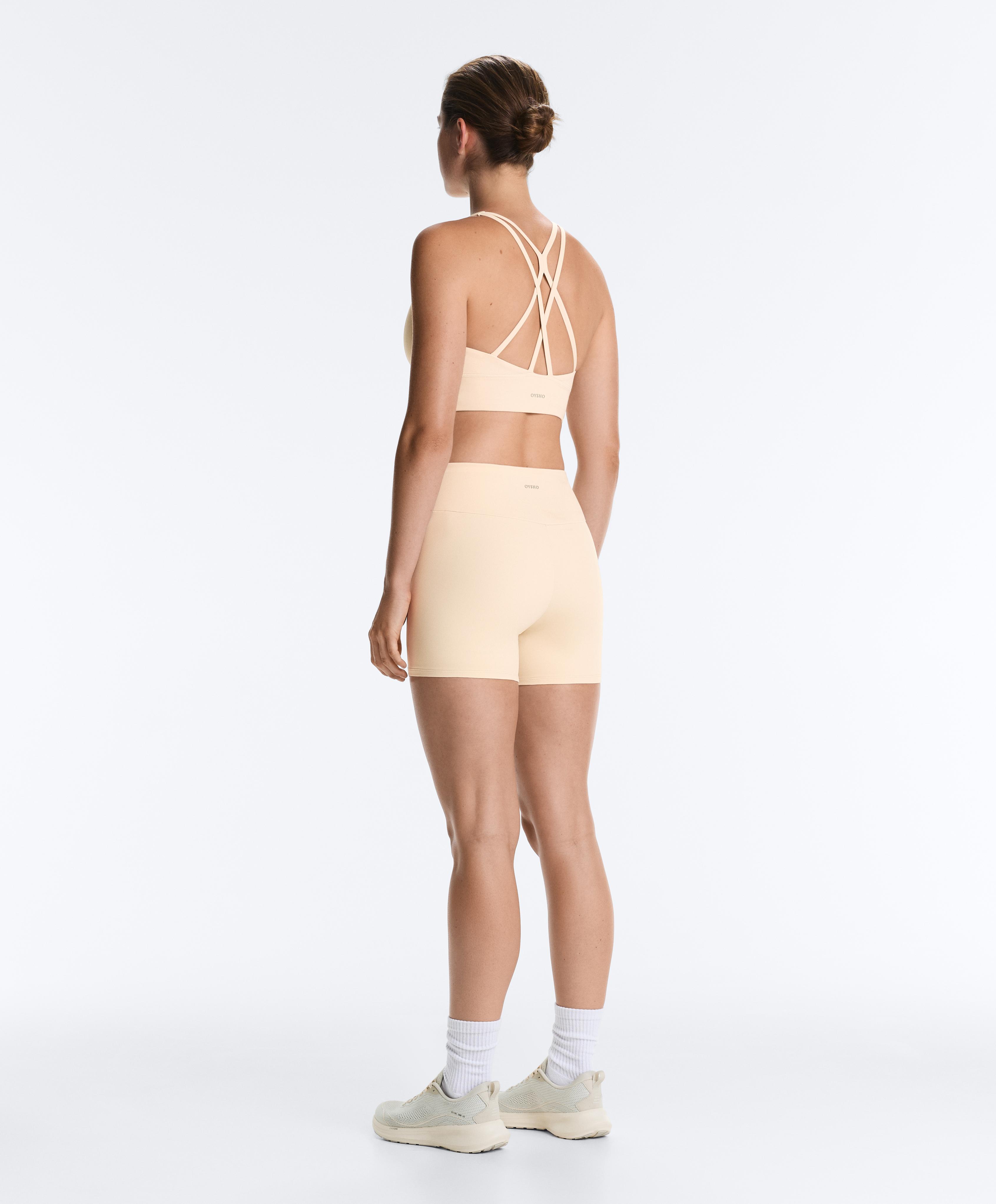 Comfortlux high-waisted 10cm hot pants — SAND