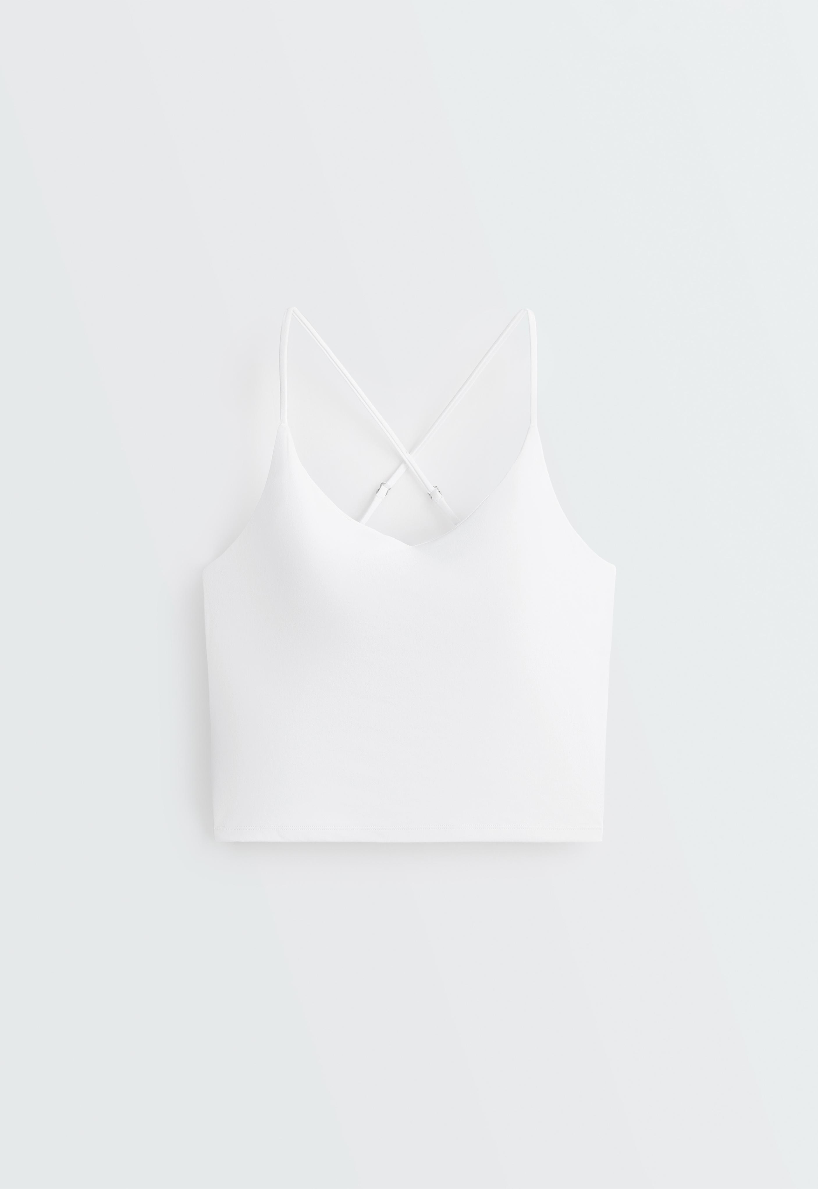 Comfortlux tank top with adjustable straps — WHITE 
