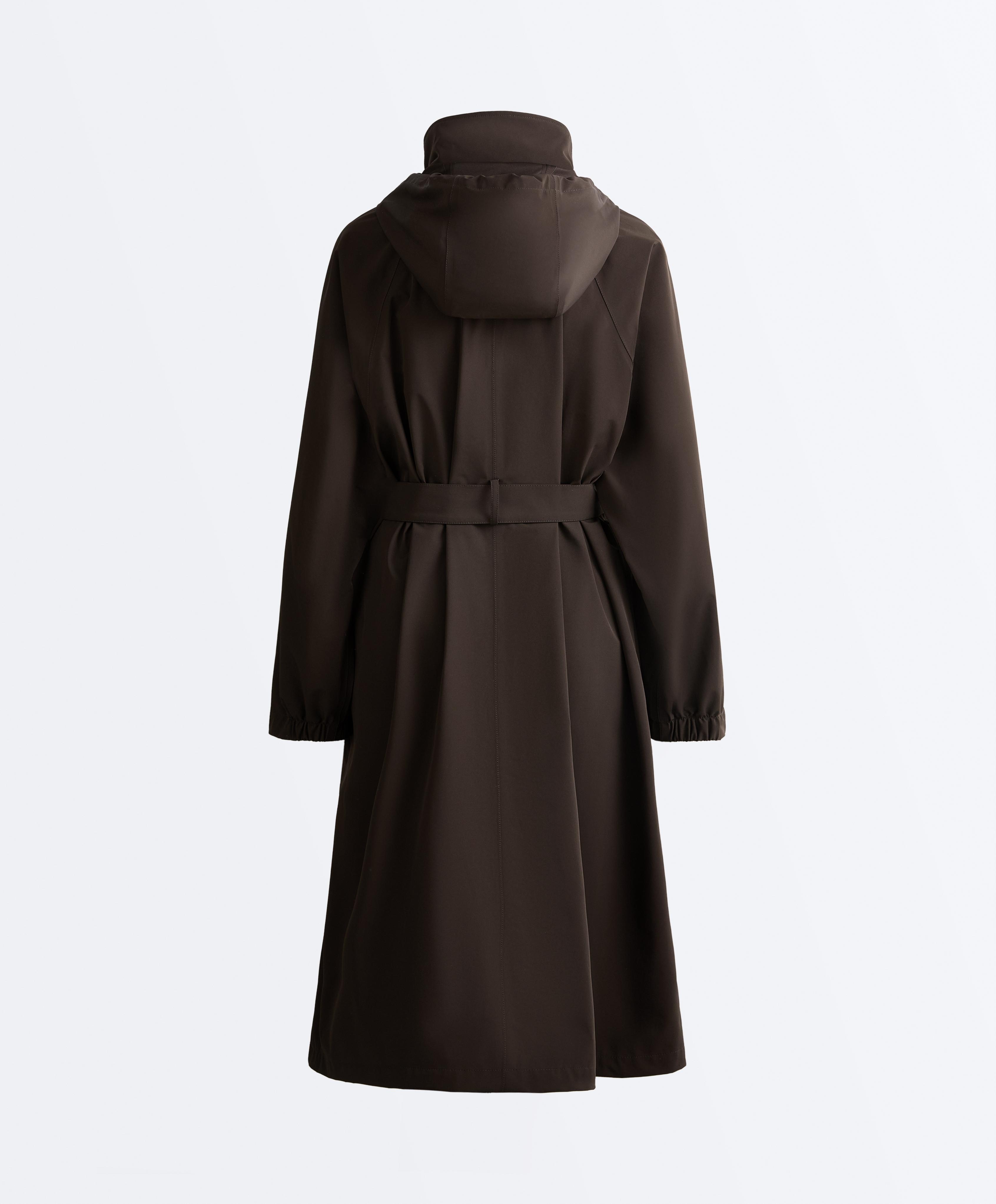 Long extra lightweight 10k waterproof jacket — BROWN