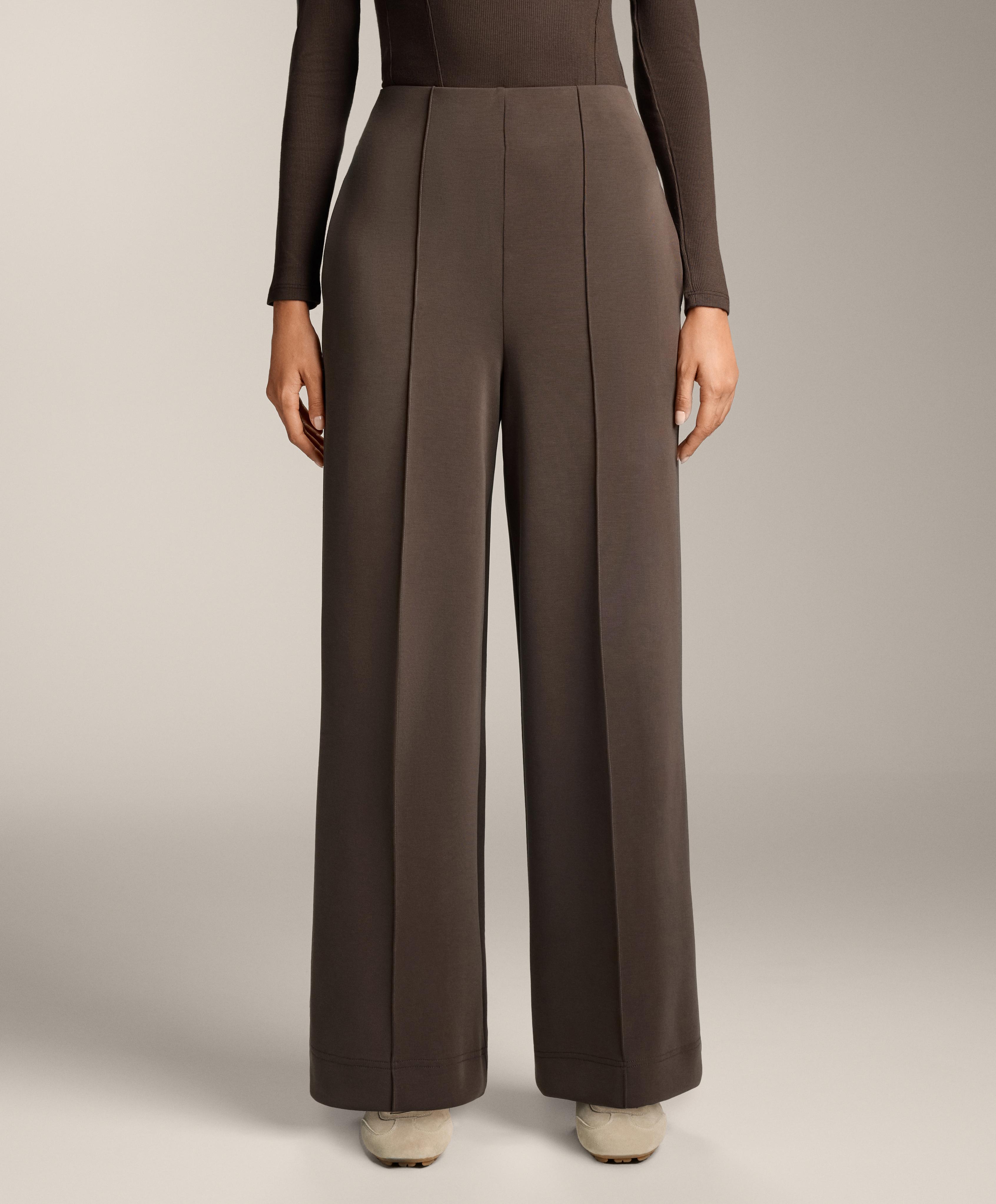 Straight-leg trousers with soft-touch modal and crease - Sale Straight-leg trousers with soft-touch modal and crease - Sale