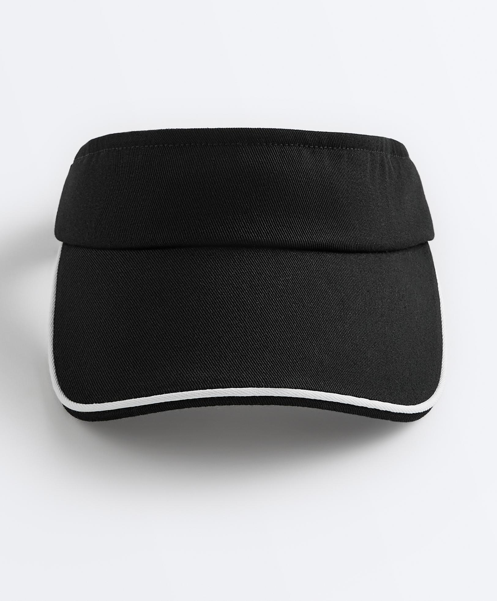 Sports piping visor — BLACK