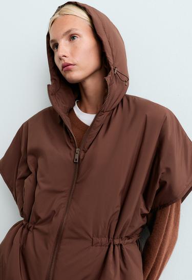 Cape-style padded gilet — CHOCOLATE       4