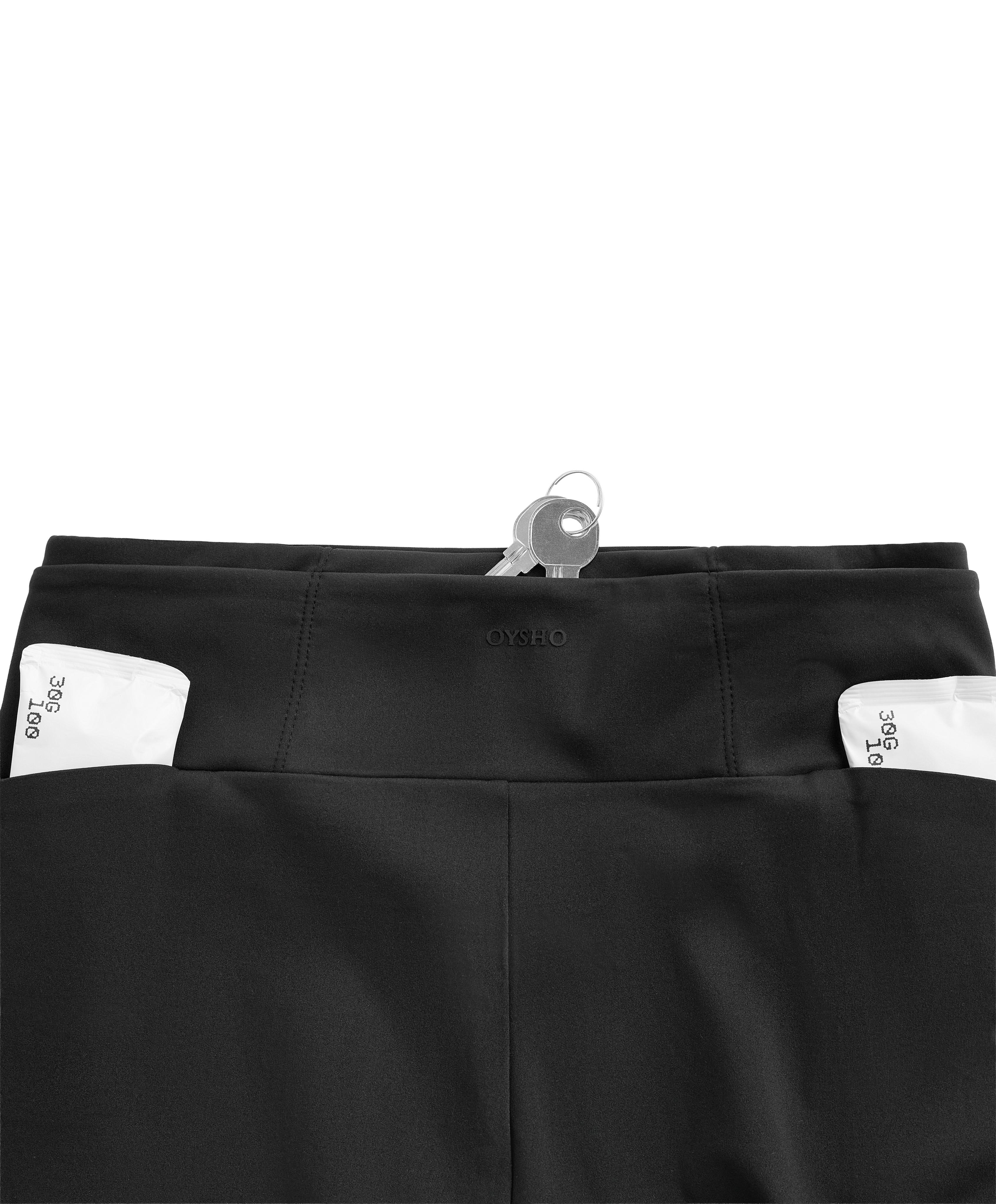 High-rise 15cm running cycle leggings — BLACK