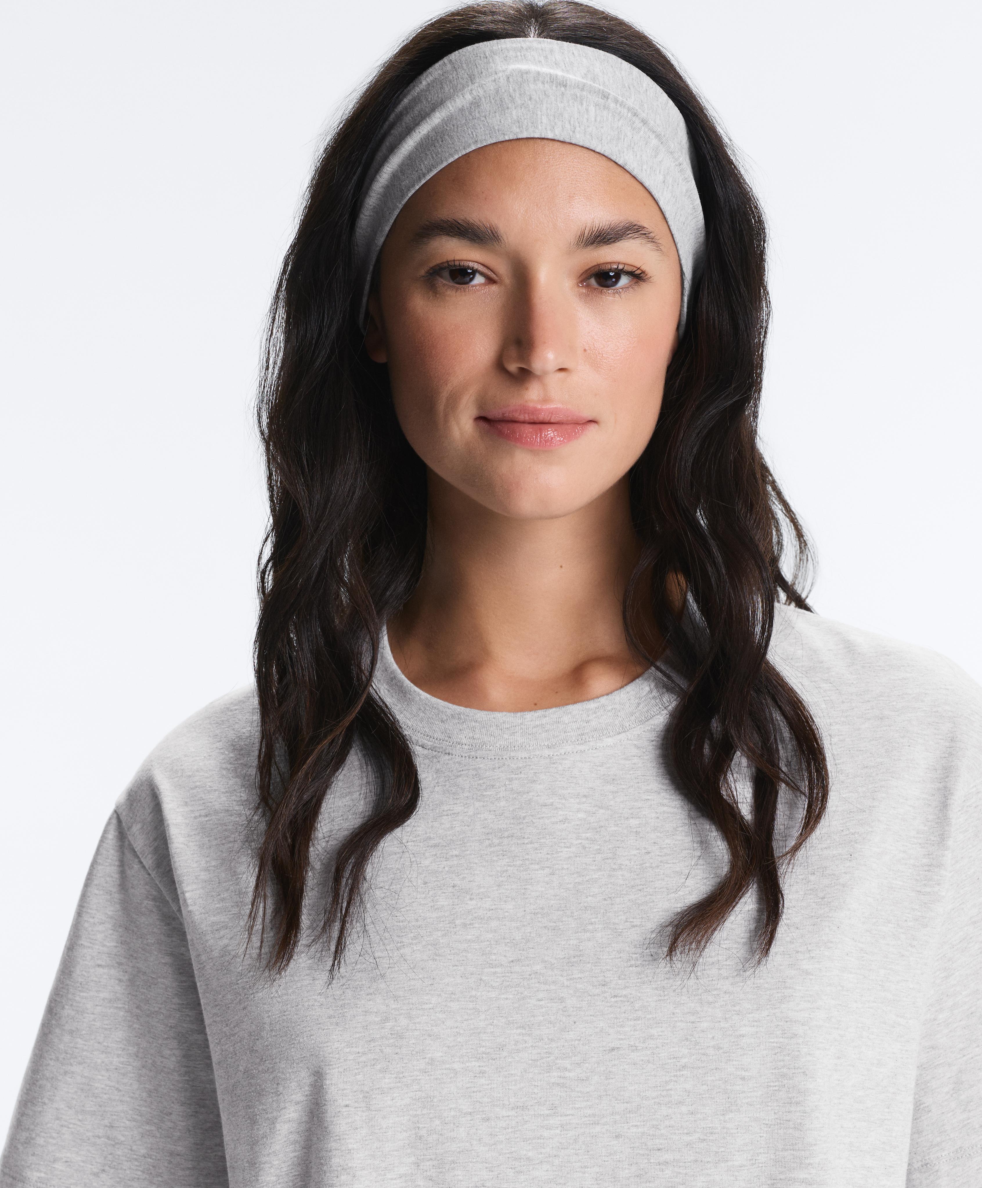 Boxy short-sleeved cotton blend T-shirt
