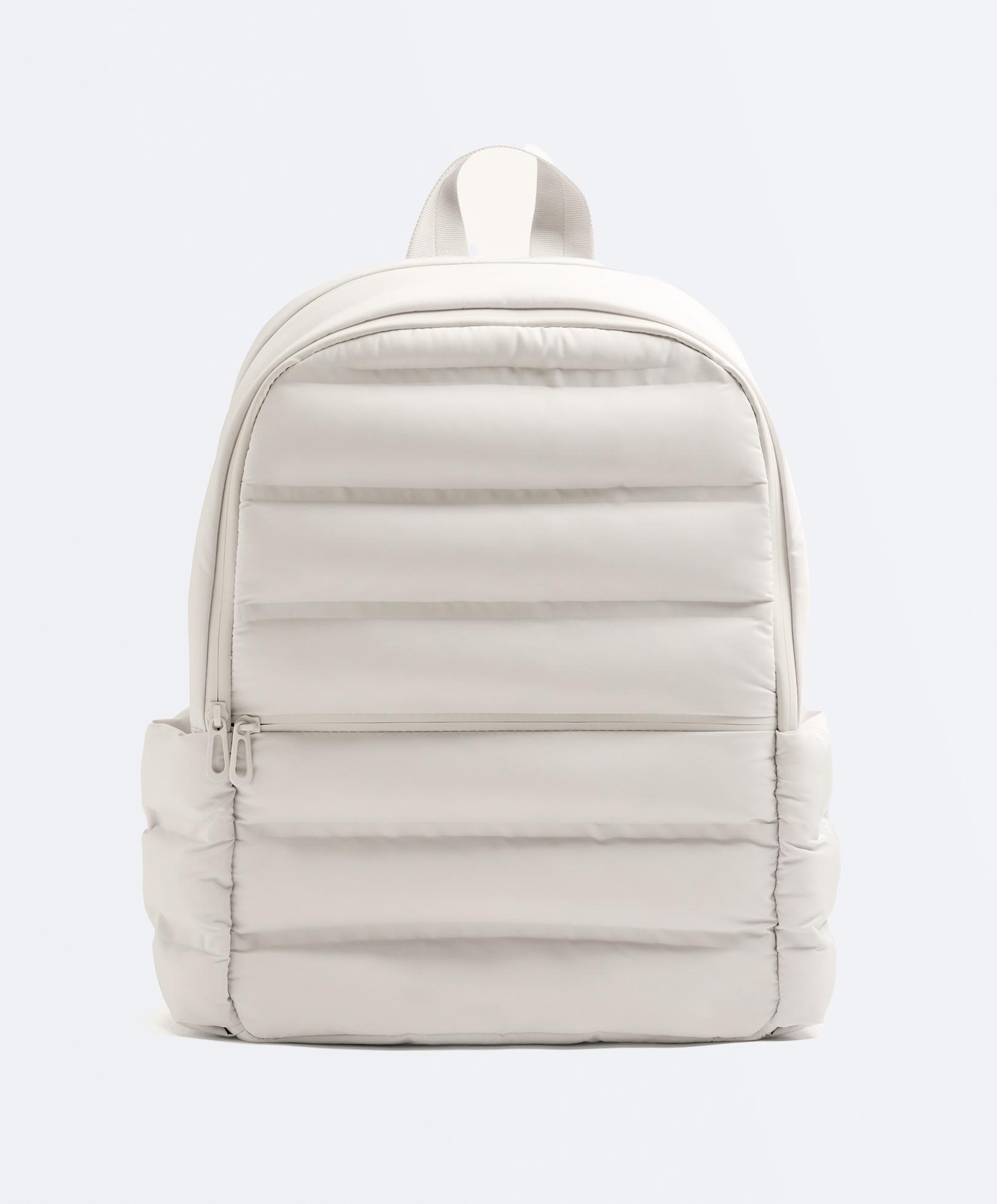 Padded backpack — ECRU