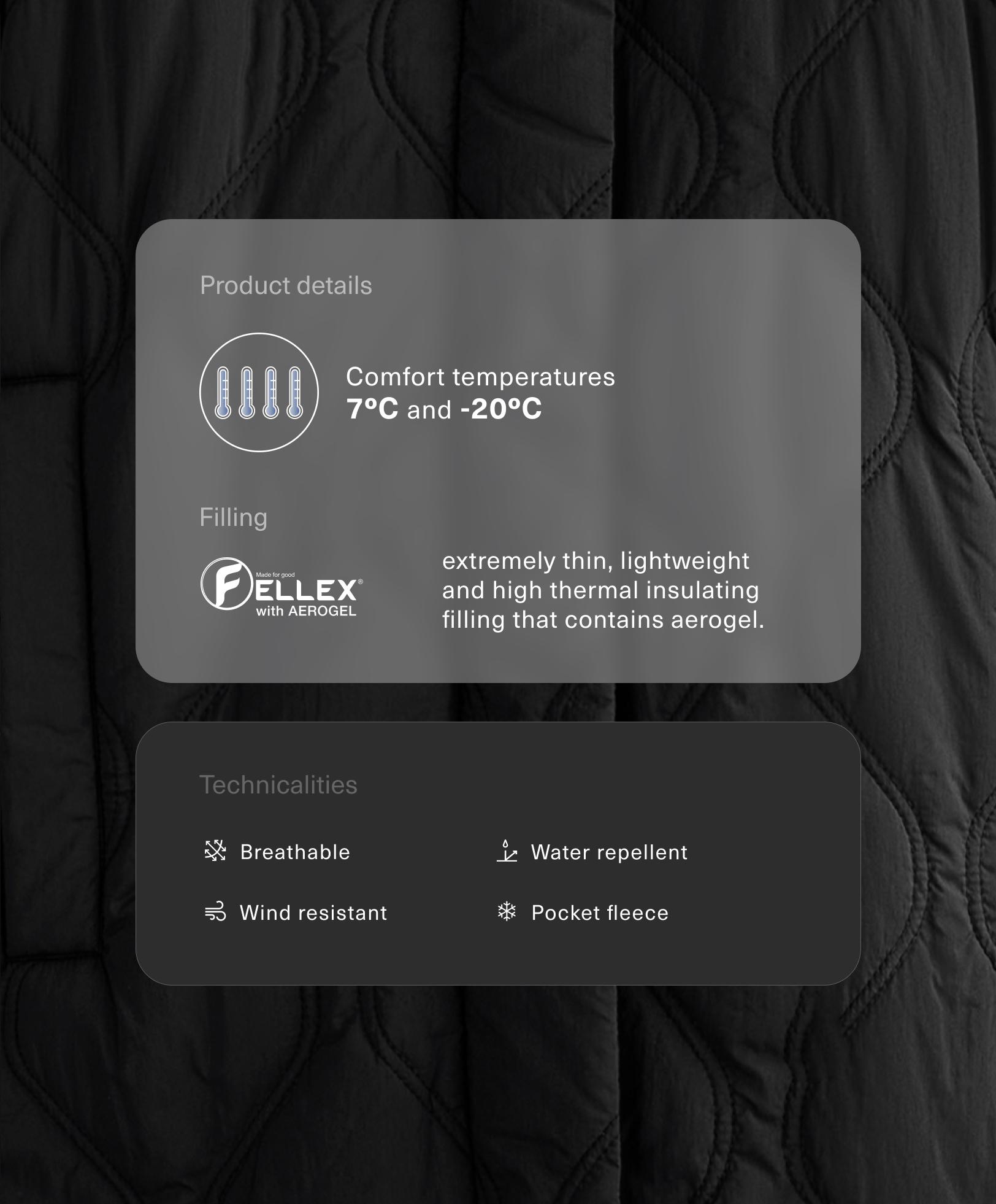 Veste longue matelassée déperlante FELLEX® avec AEROGEL - Soldes