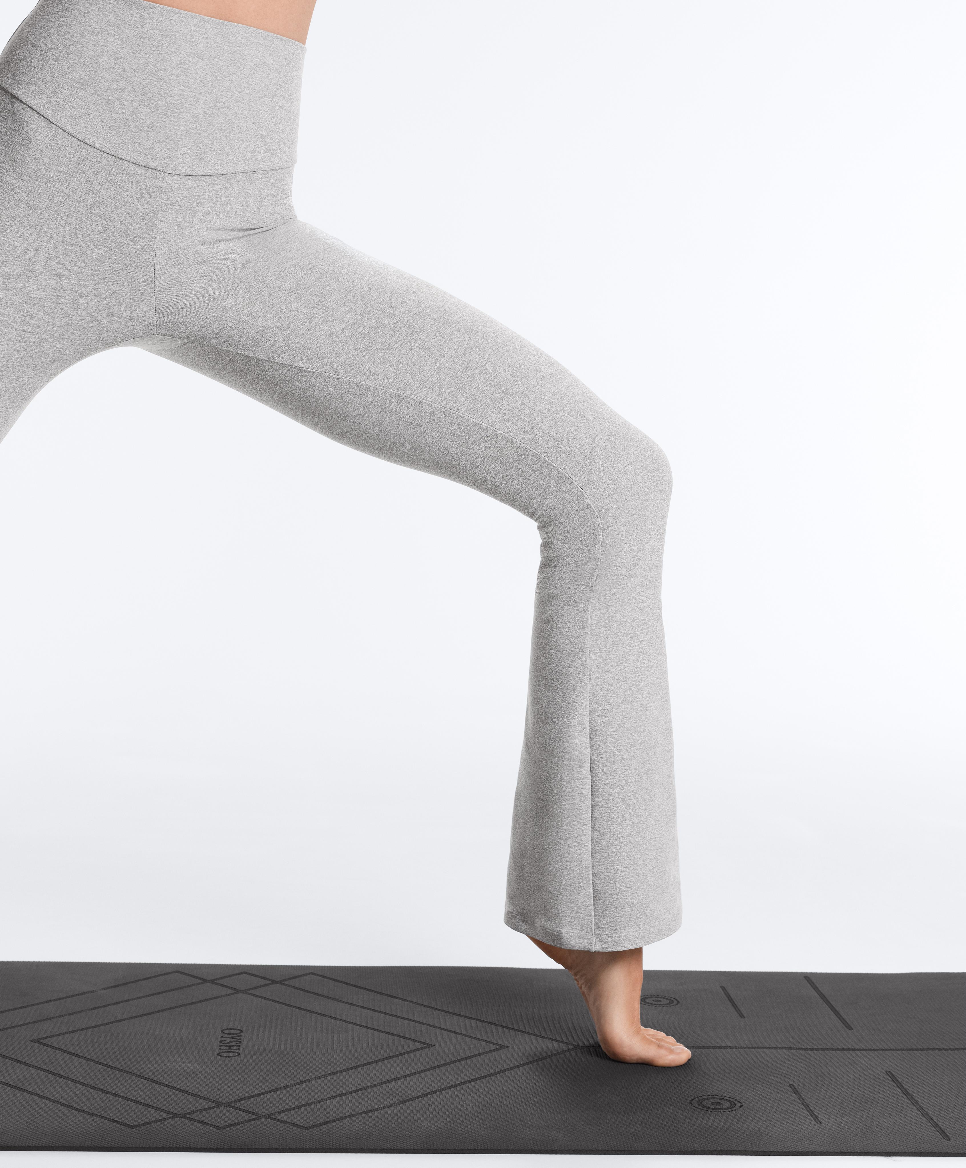 High-rise Comfortlux flare trousers — GREY MELANGE