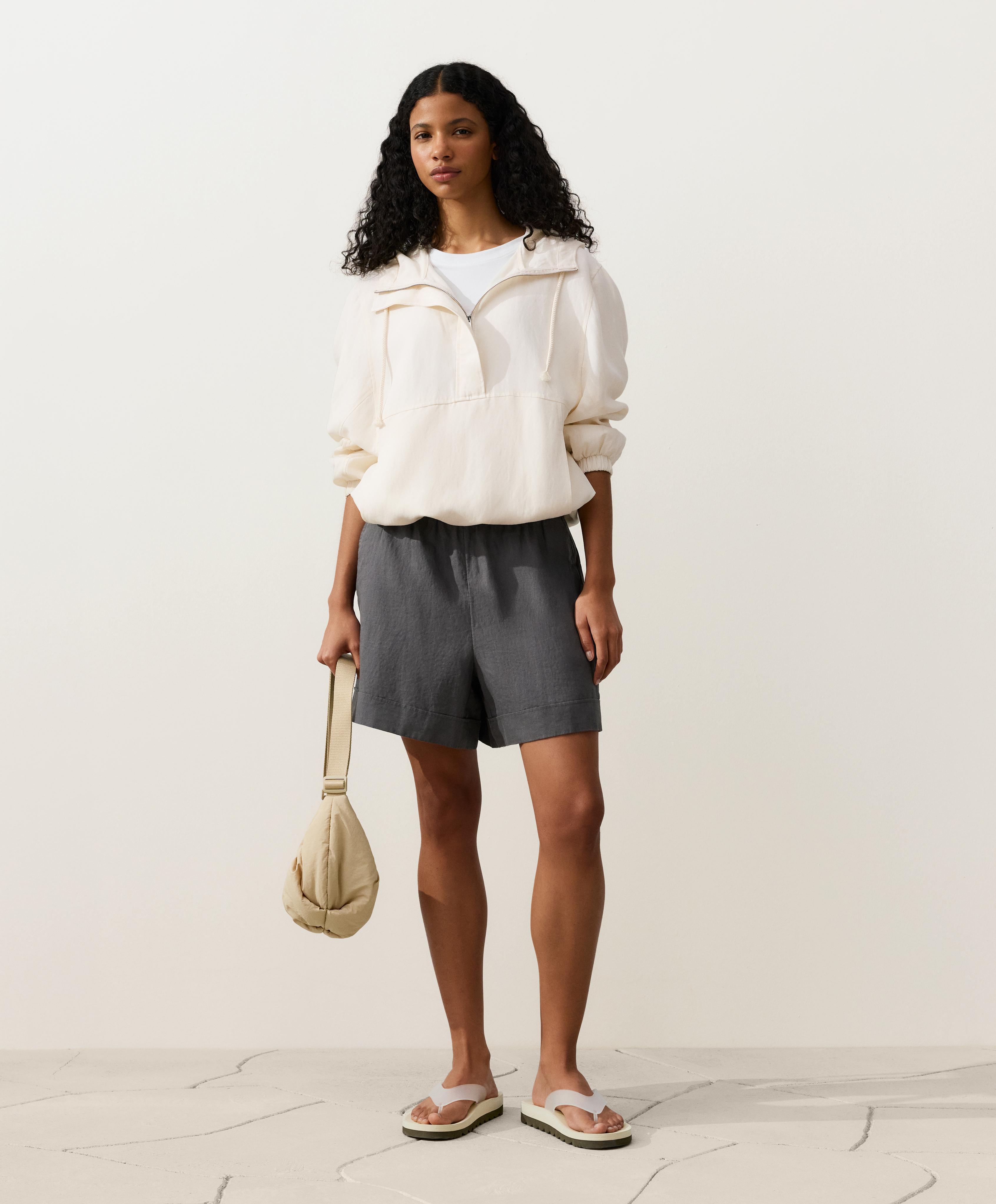 100% linen Bermuda shorts