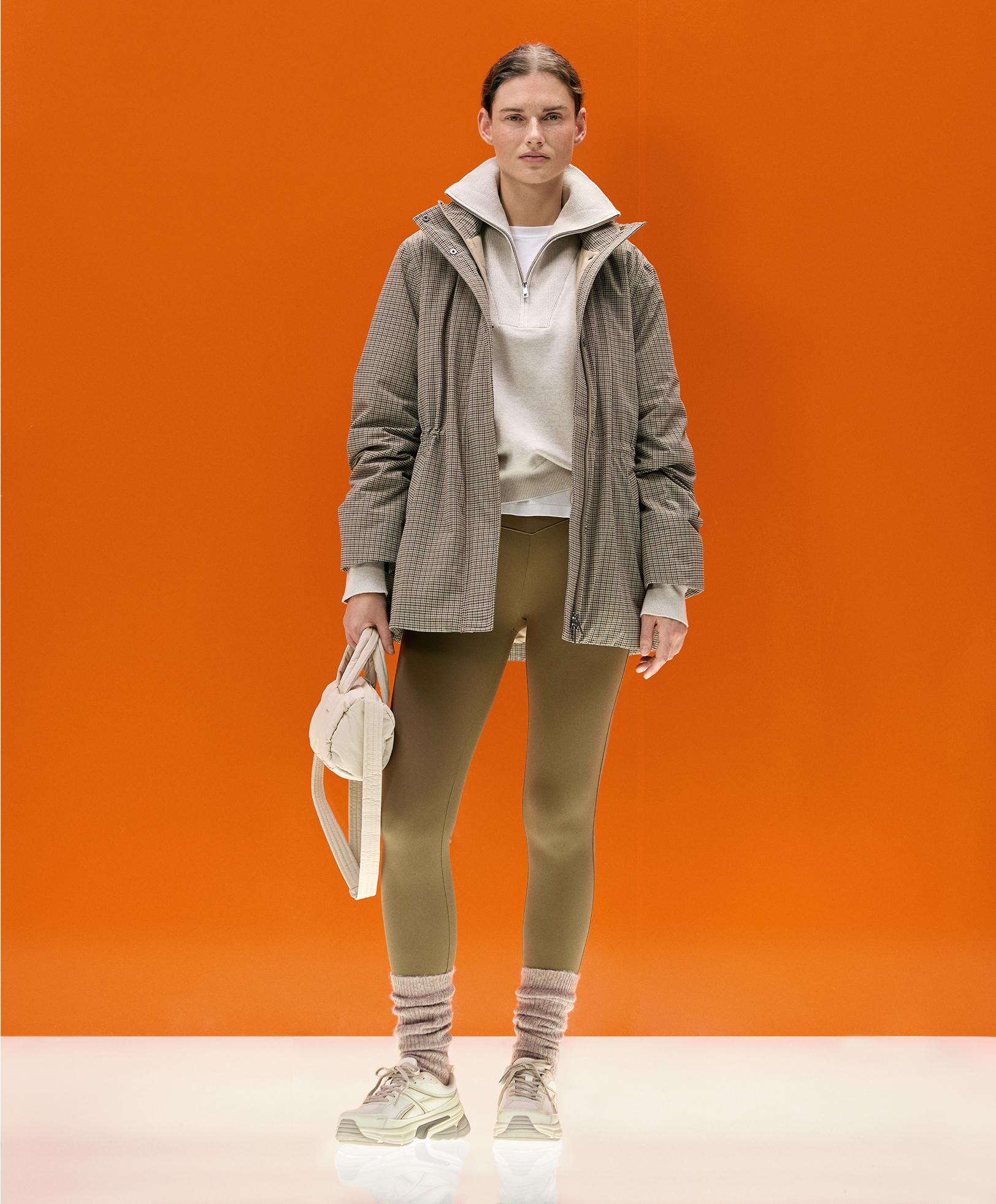 Knit jumper with raised neck and rib details — LIGHT STONE