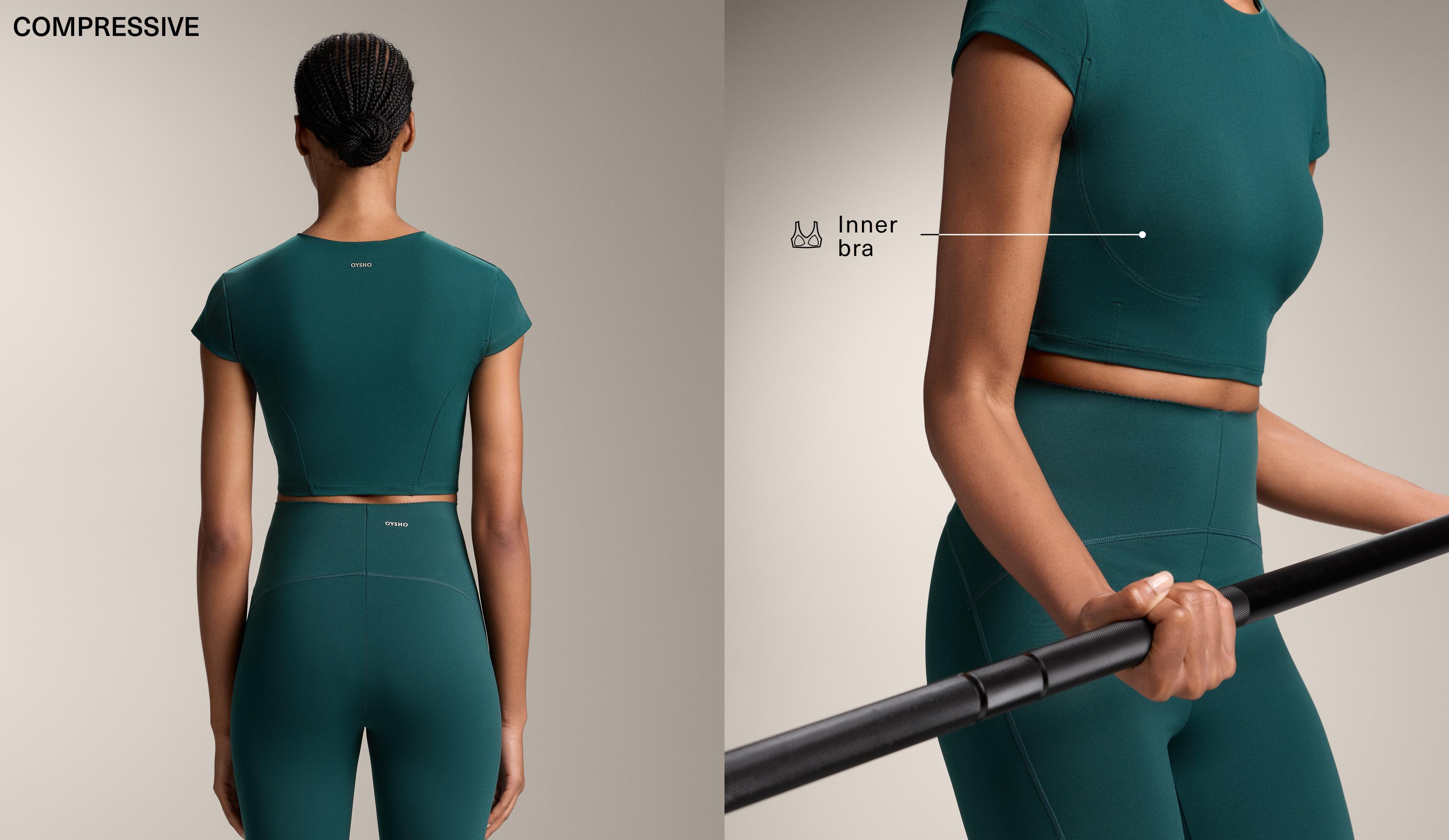 Compressive tanktop met korte mouwen