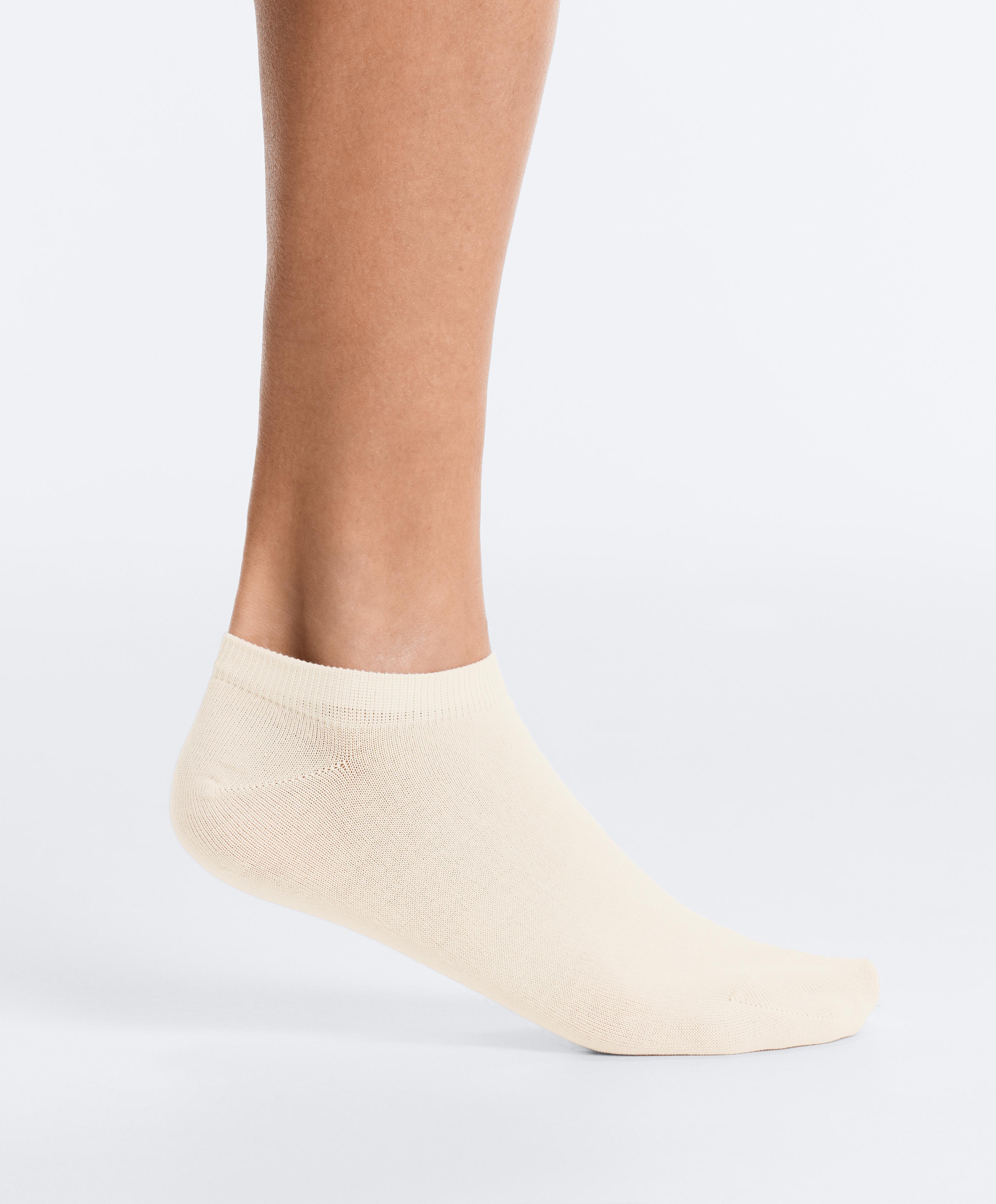 5 pairs of cotton blend sneaker socks — VINTAGE PINK