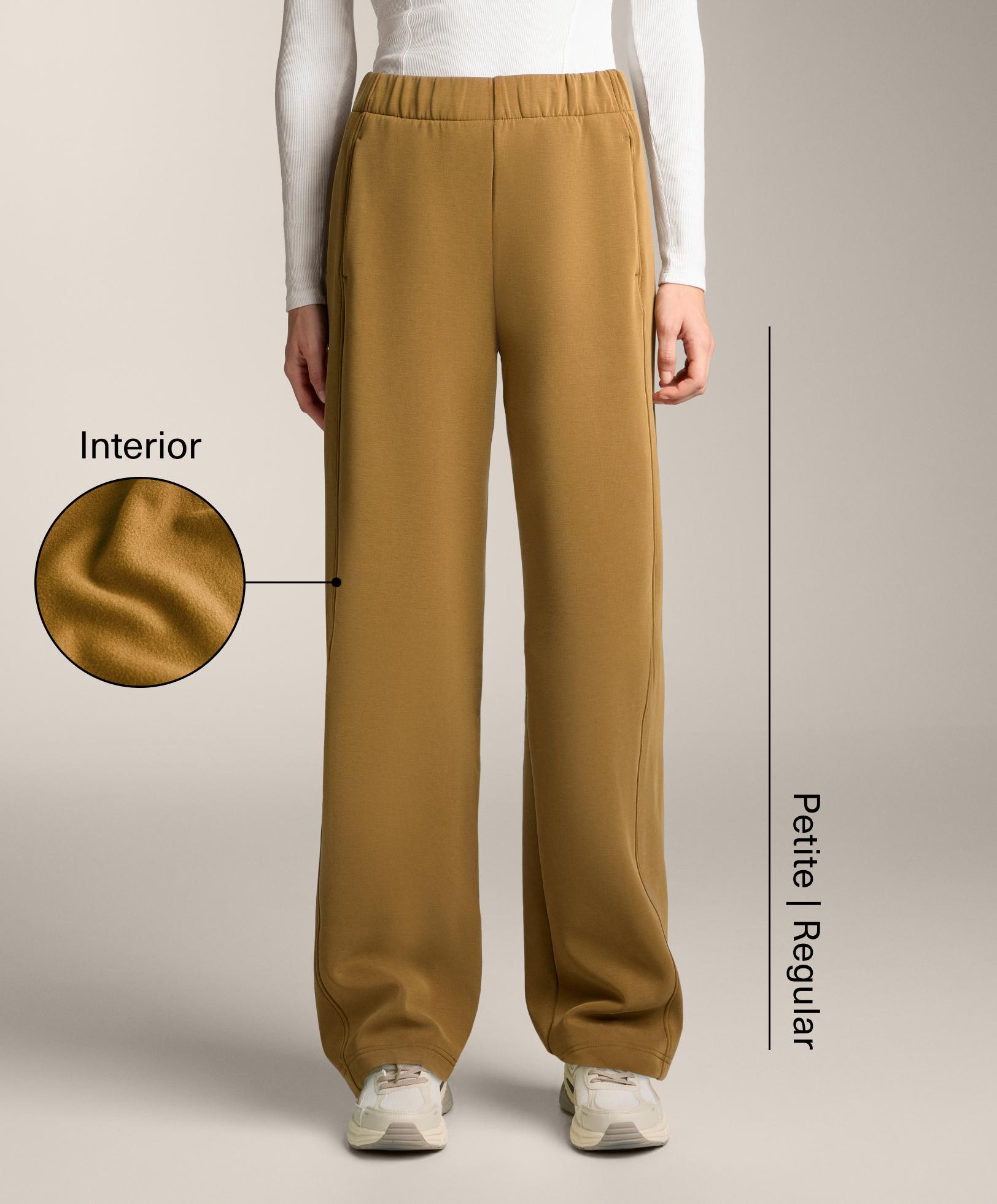 Straight-leg trousers with brushed modal