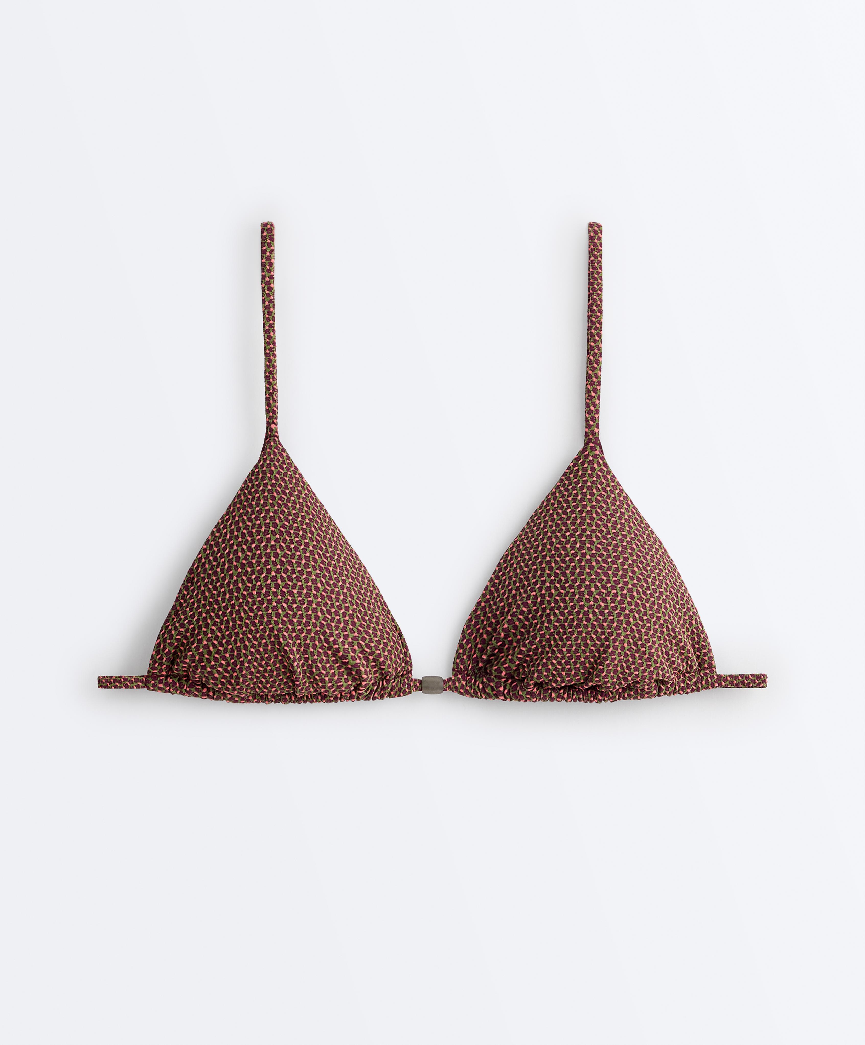 Geometric triangle bikini — LIGHT KHAKI