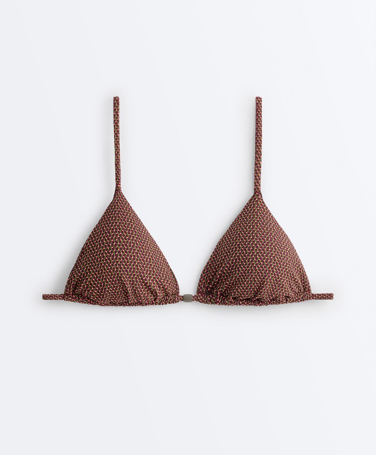 Geometric triangle bikini — LIGHT KHAKI