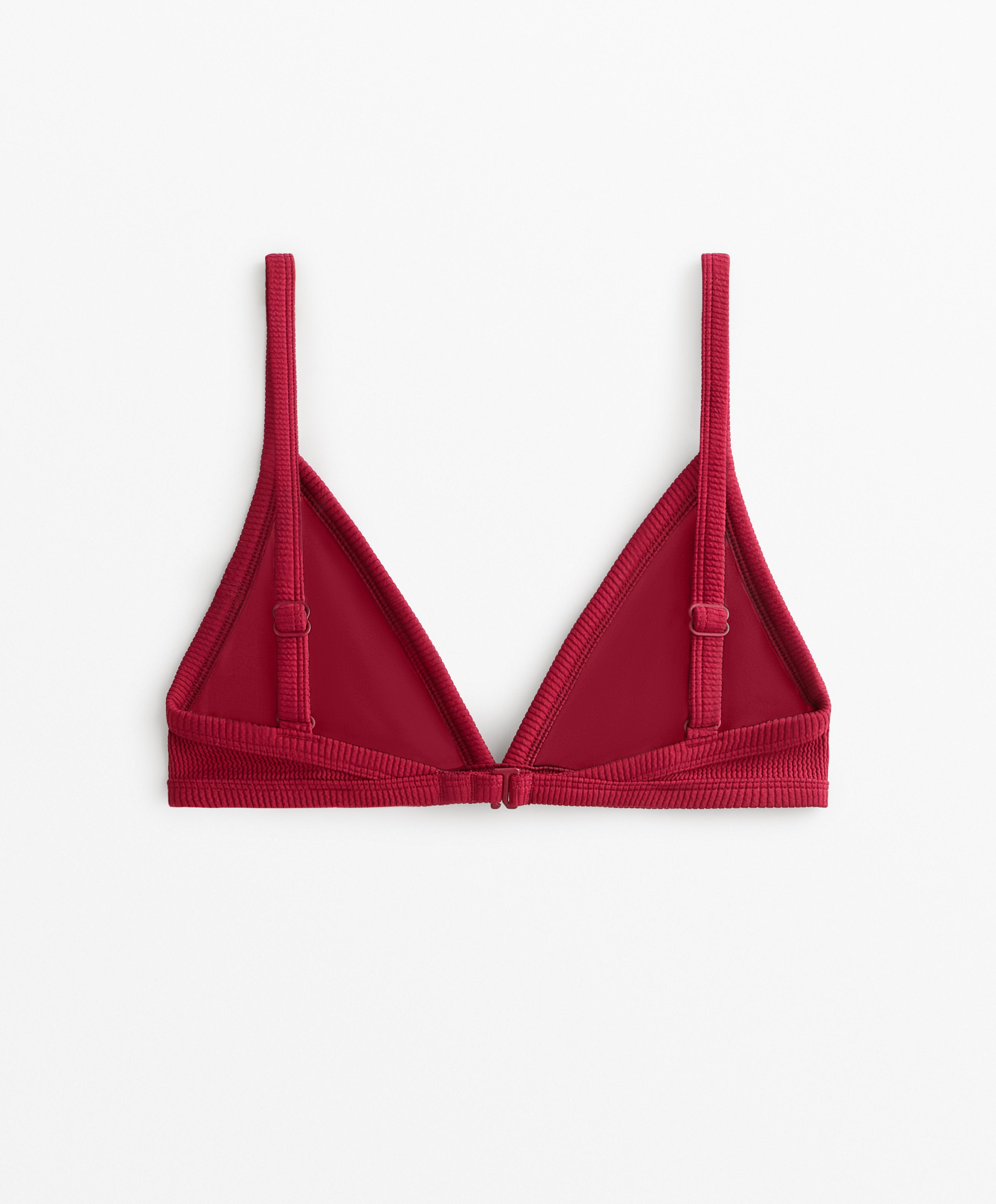 Bikini top triangular rib
