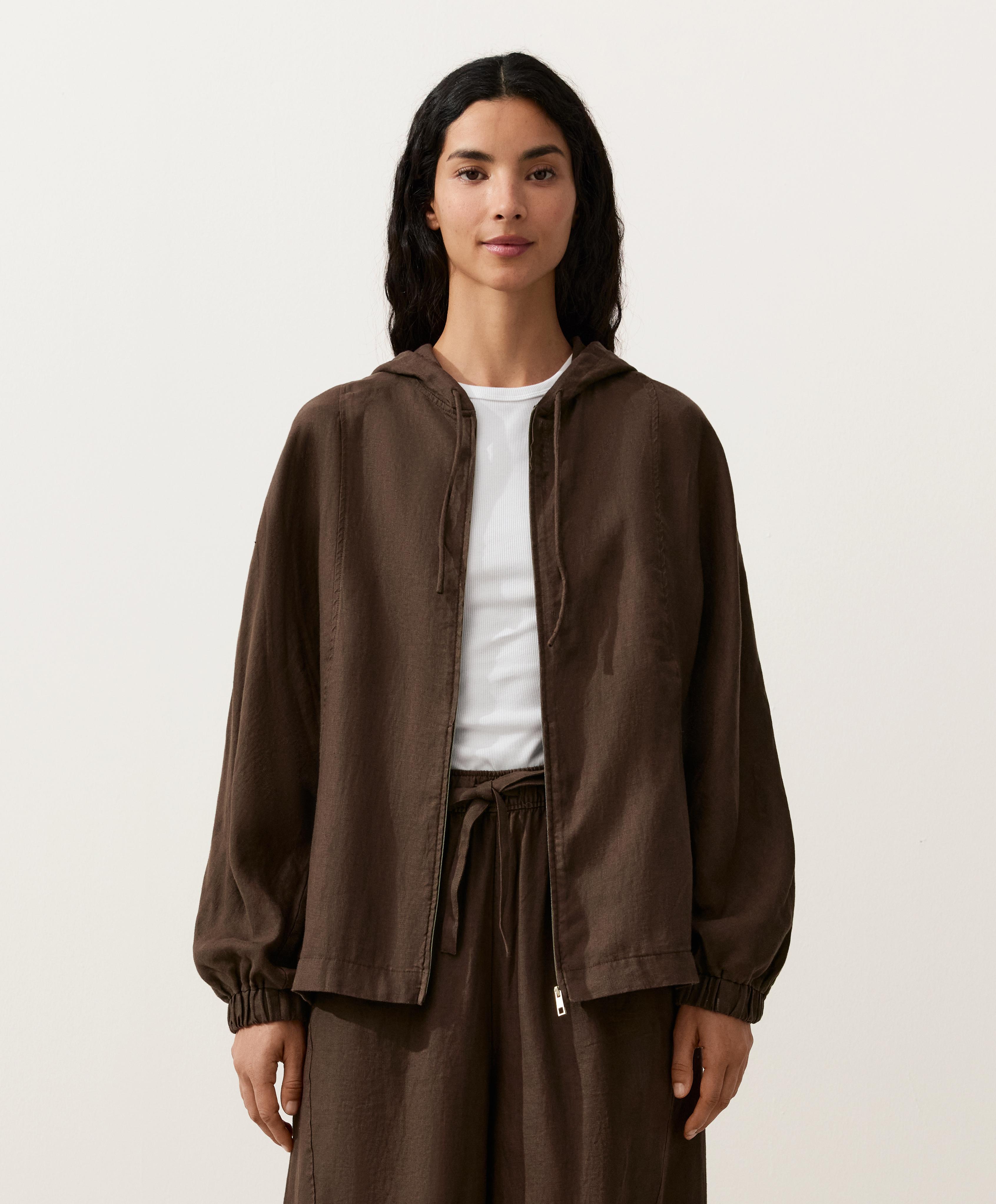 %100 keten kapüşonlu ceket %100 keten kapüşonlu ceket