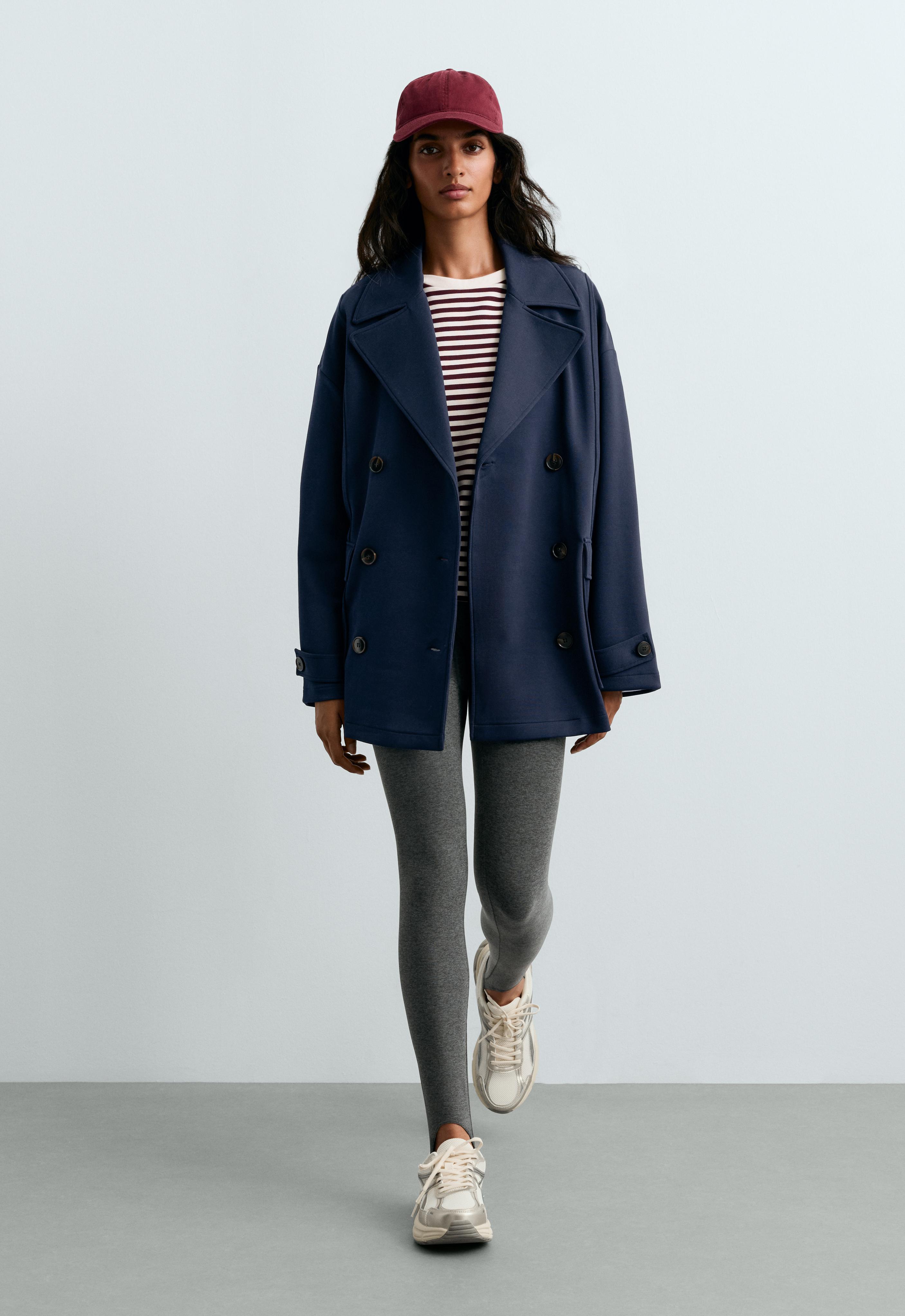 6-button long cotton piqué jacket 6-button long cotton piqué jacket