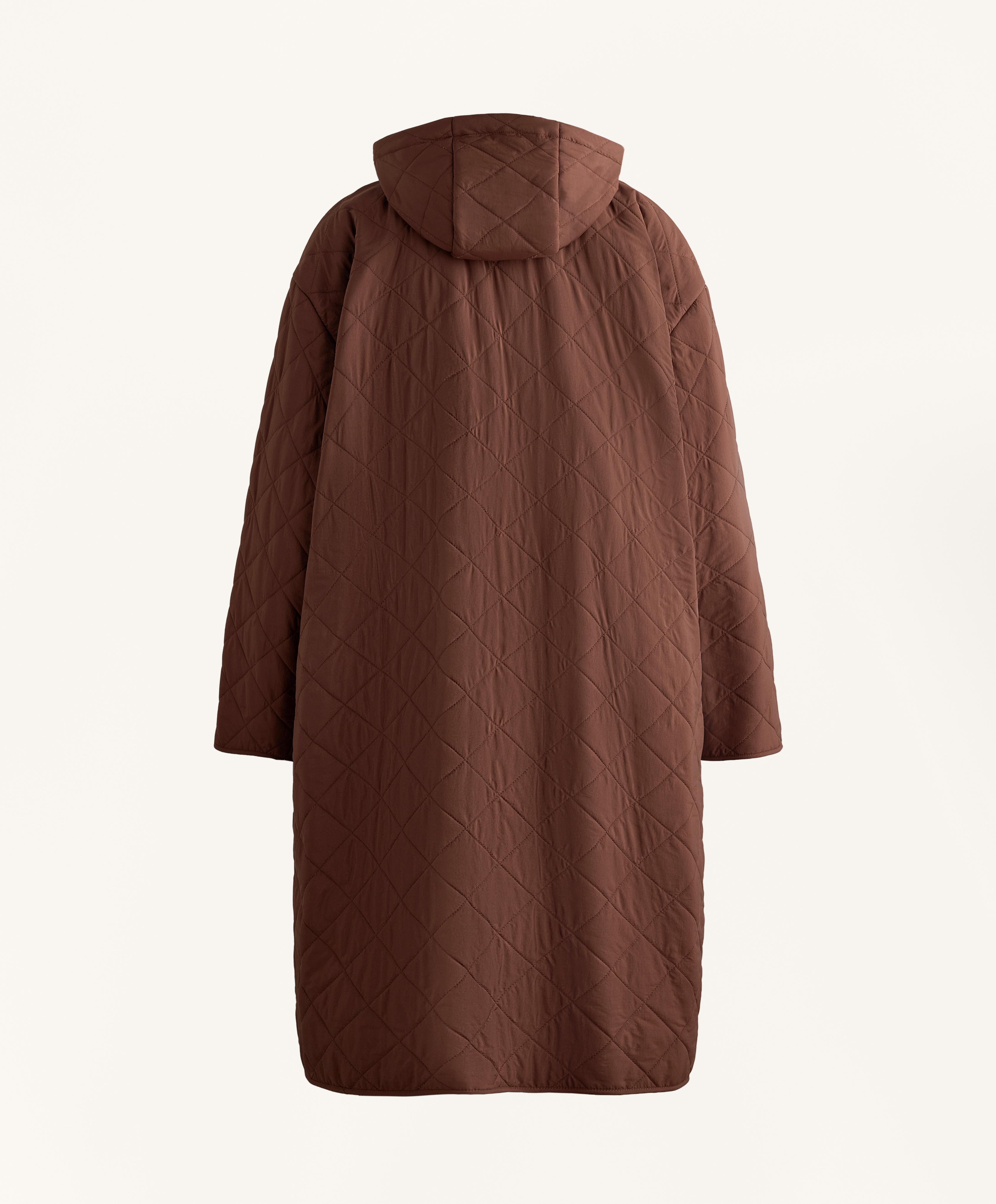Long water-repellent FELLEX® AEROGEL padded jacket — RUST