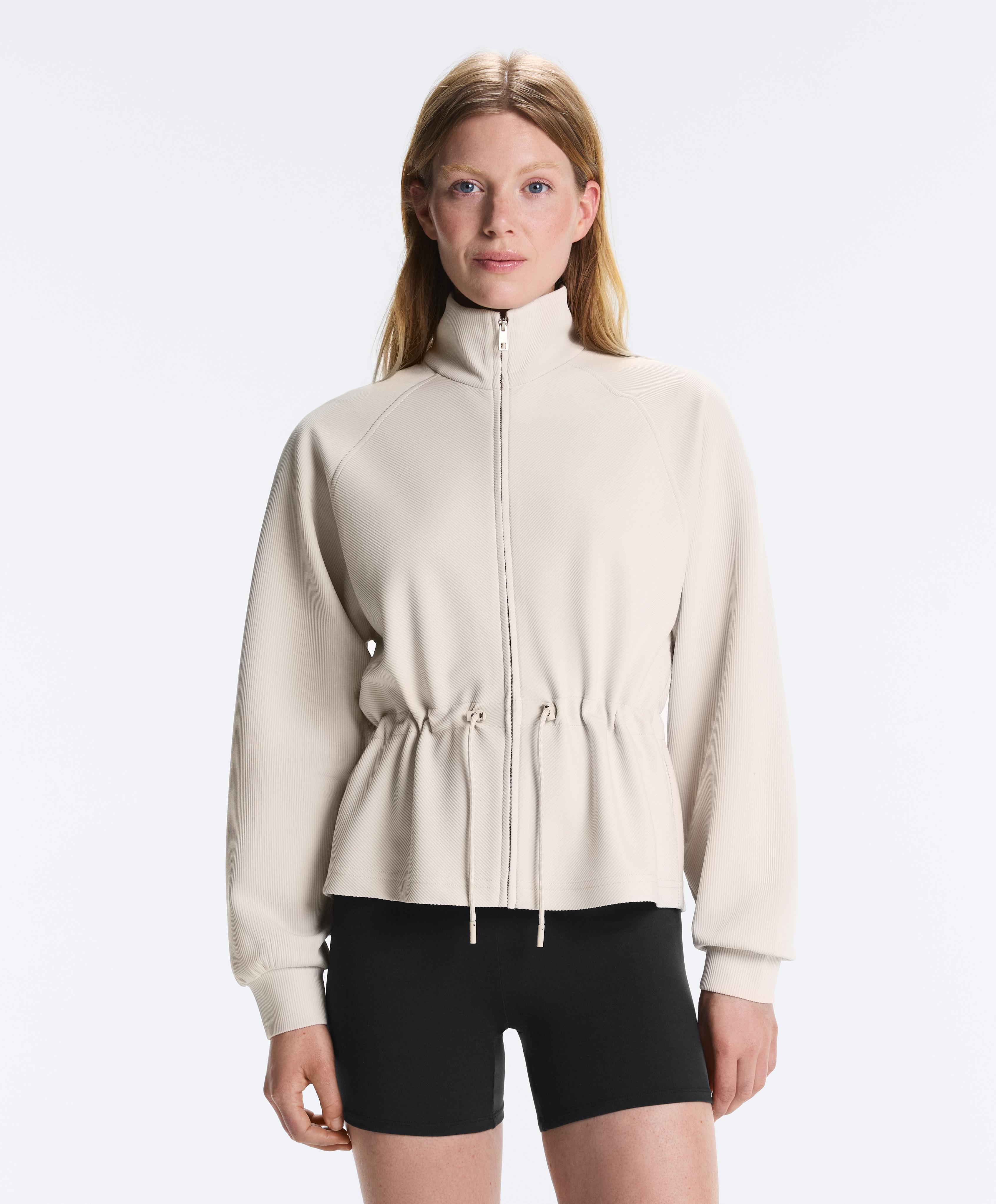 Adjustable waist jacket with 20% modal — PALE MINK