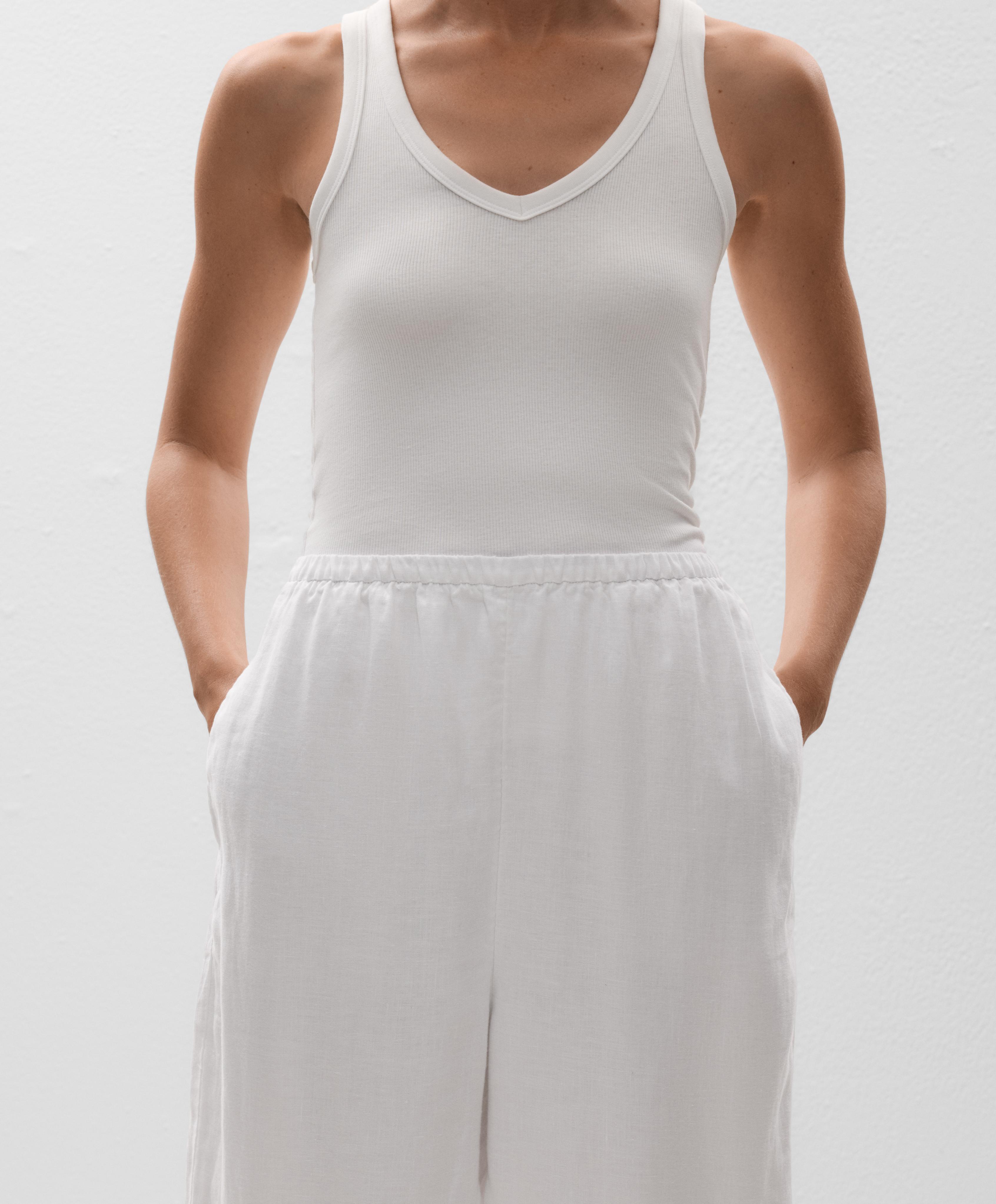 Брюки-бочонки с круглыми разрезами, 100% лен - Распродажа Брюки-бочонки с круглыми разрезами, 100% лен - Распродажа