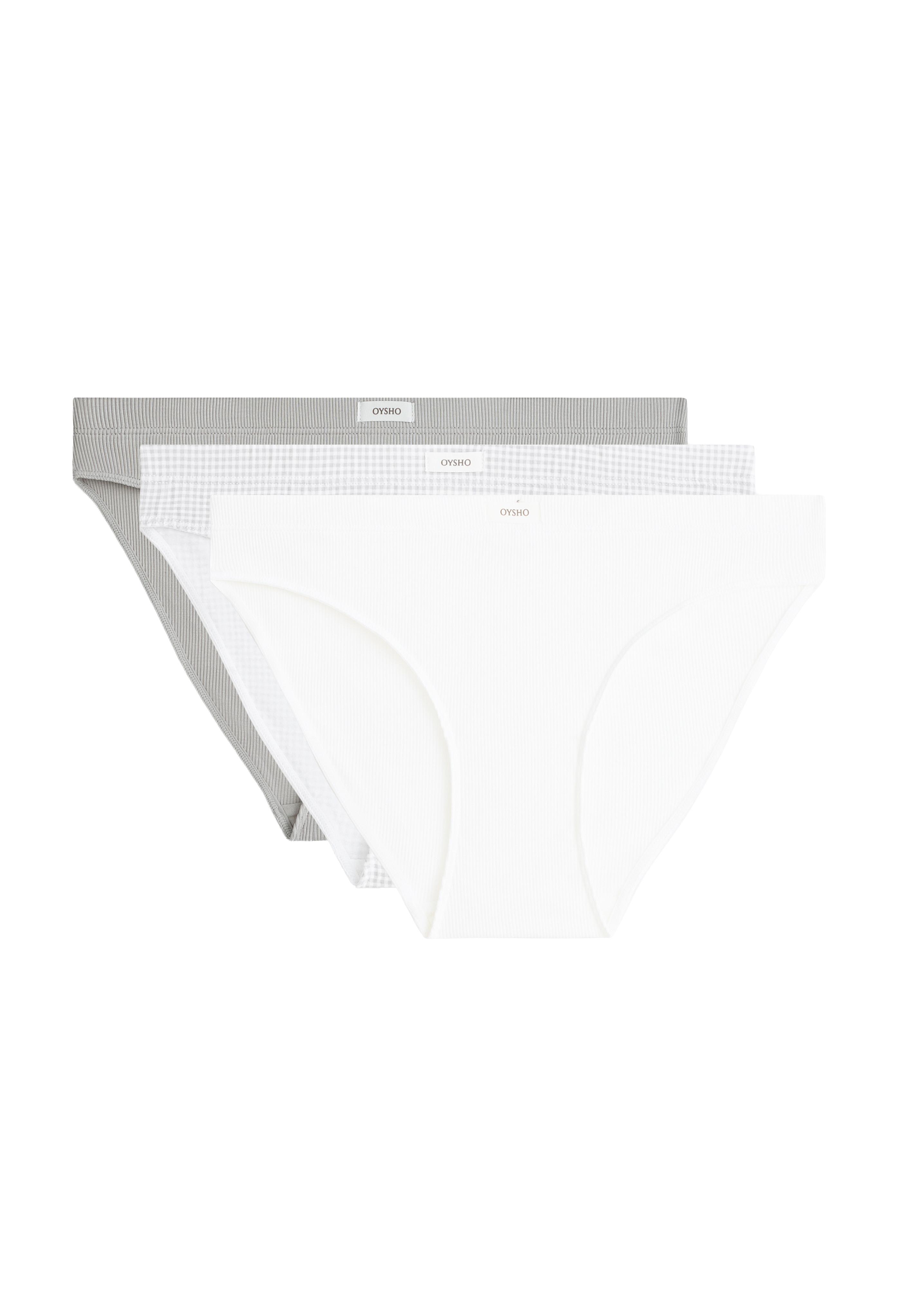 3 classic cotton briefs — PALE GREY