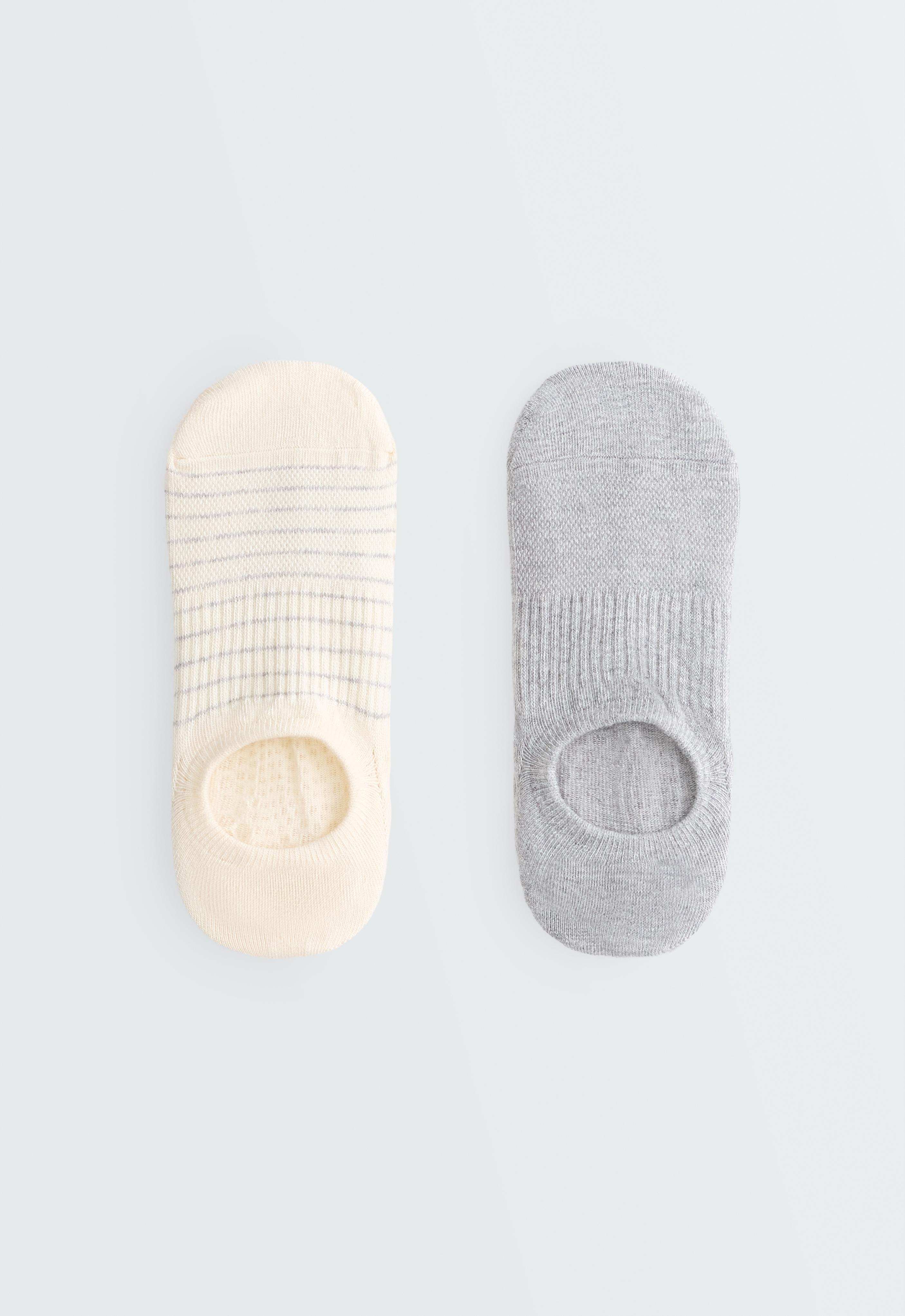 2 pairs of cotton blend yoga and Pilates socks
