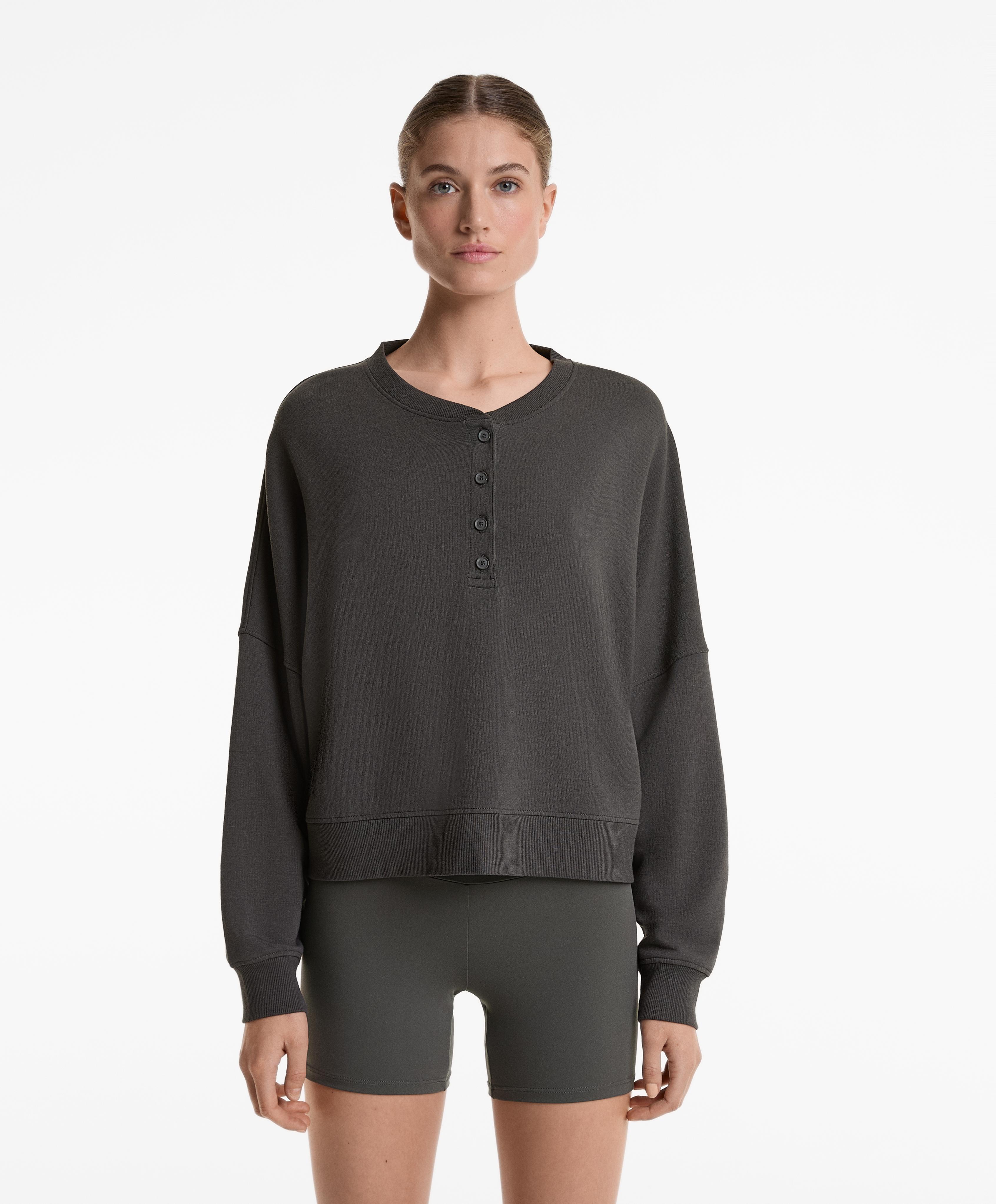 Sudaderas Rebajas De Oysho Sudadera Larga Con Modal Tacto Suave