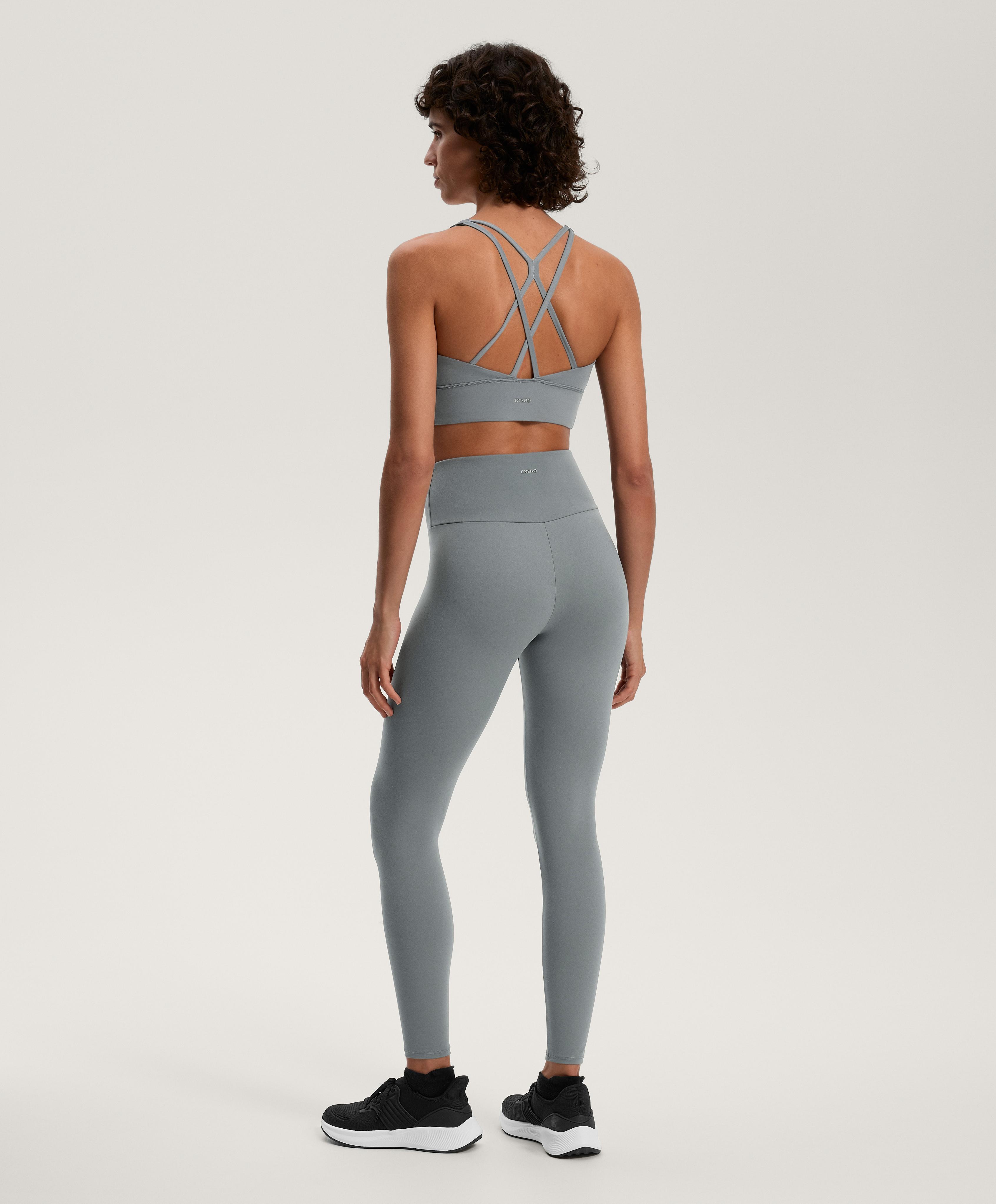 Medium-support Comfortlux sports bra with cups — STEEL BLUE