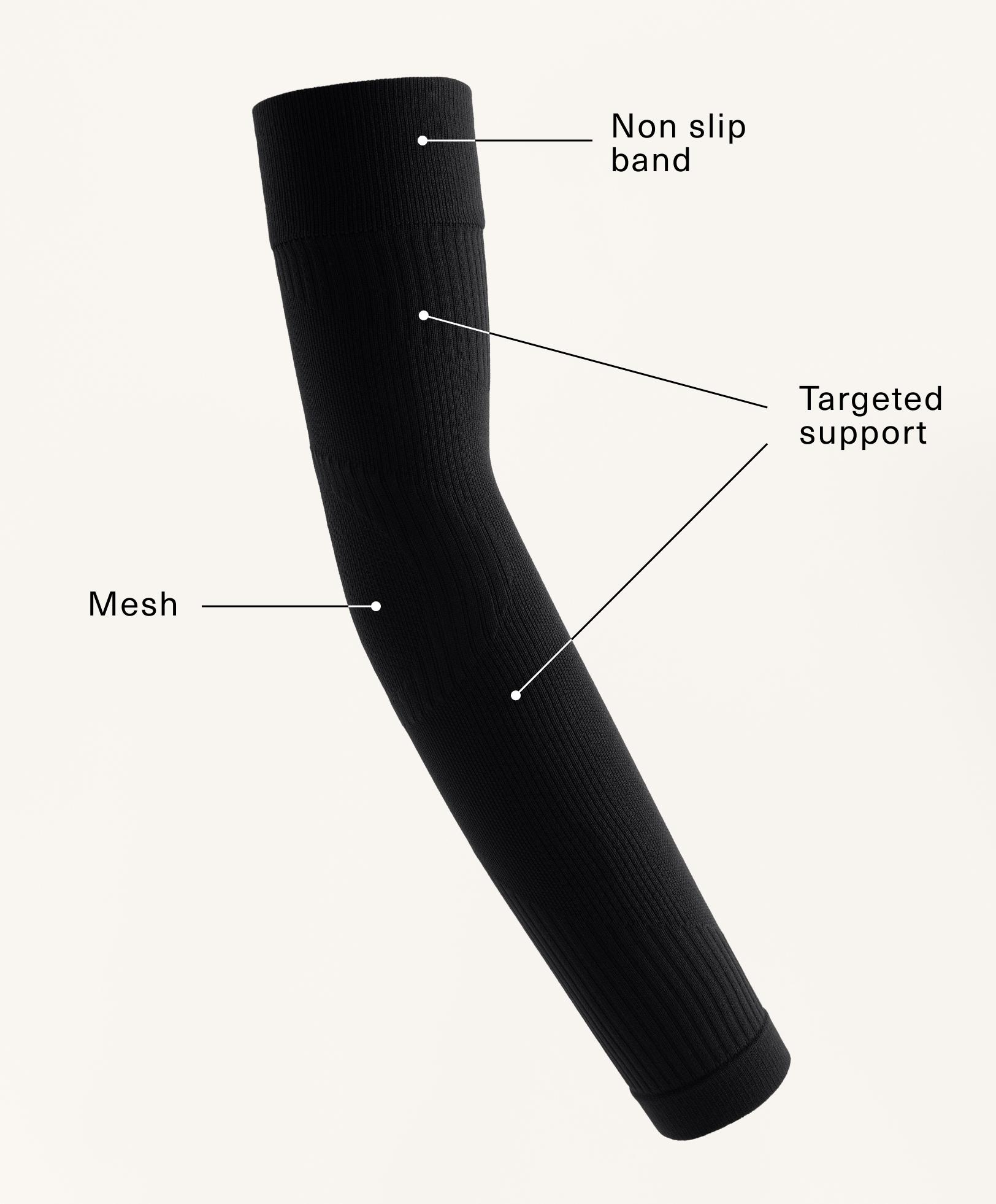 Running arm sleeves — BLACK