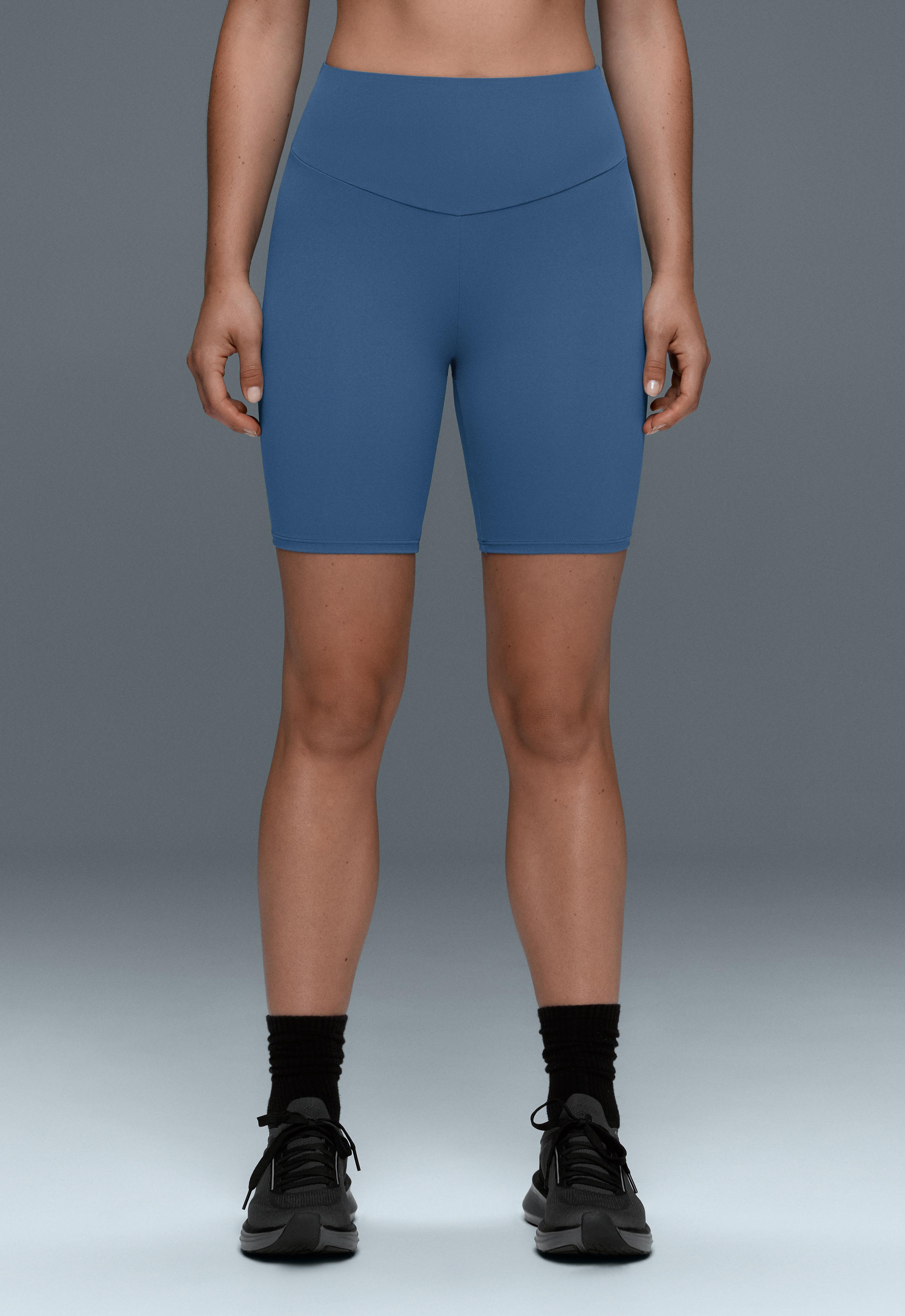 Comfortlux high-rise 20cm biker leggings — MID GREY-BLUE