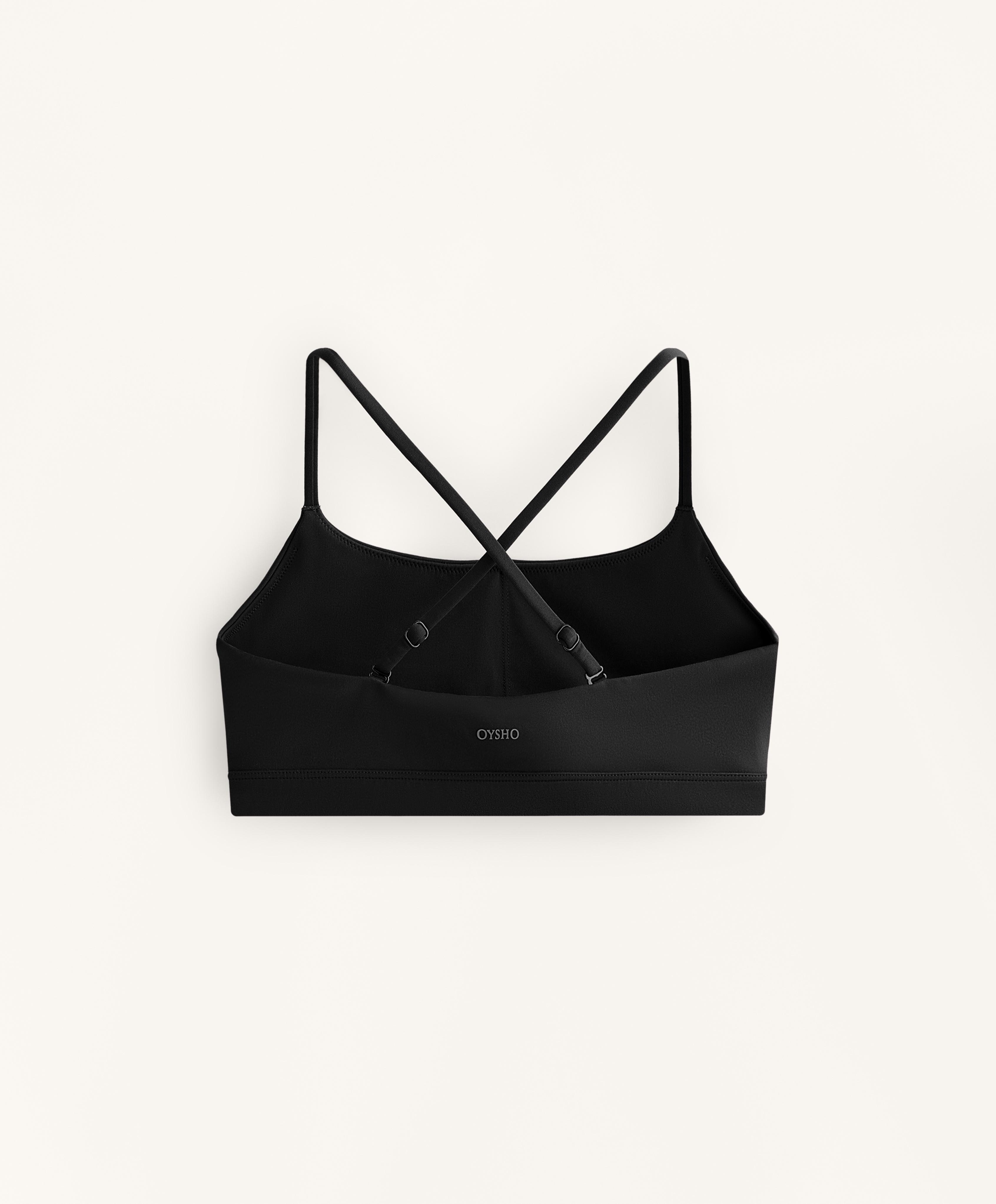 Comfortlux light-support sports bra with crossover straps