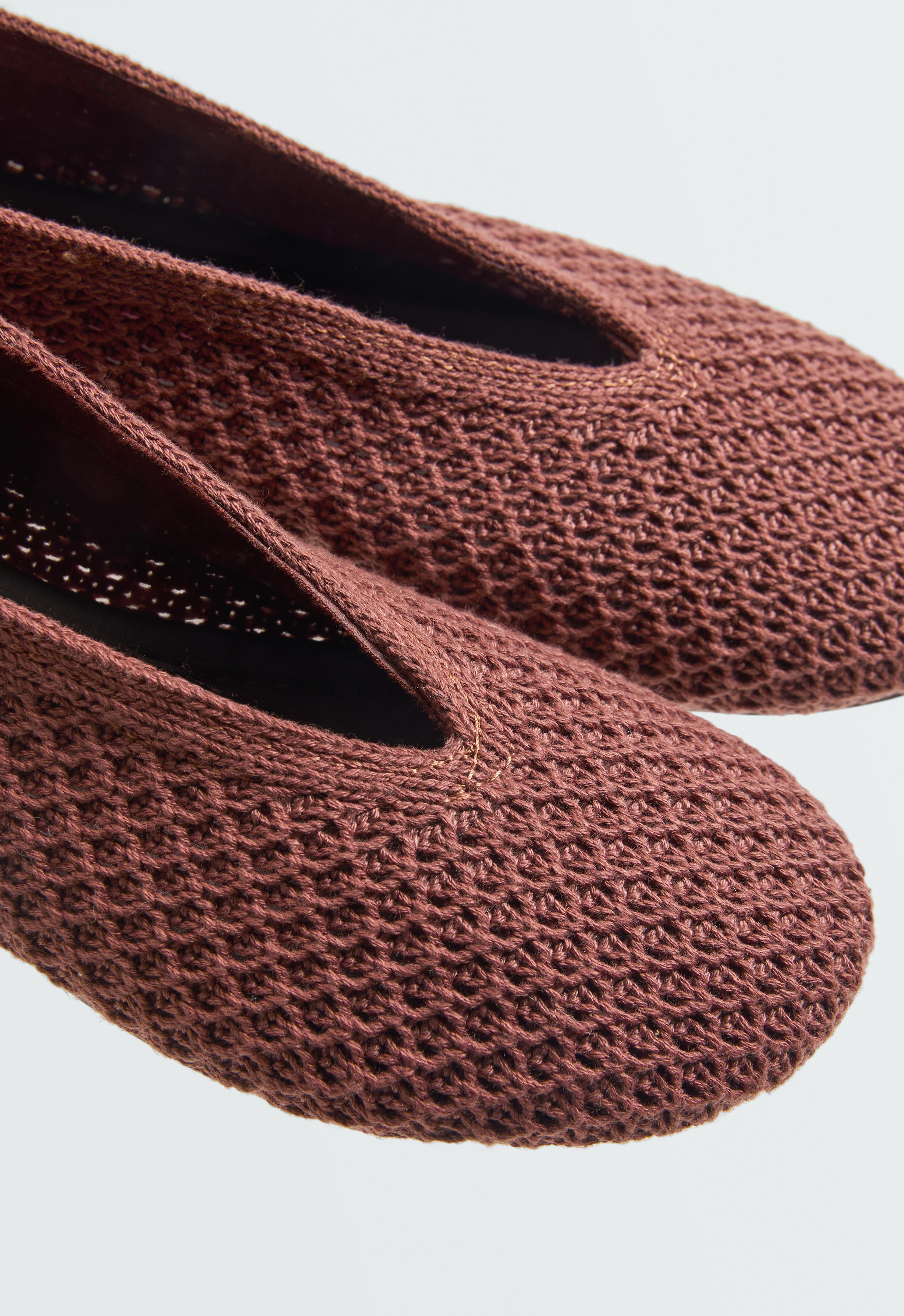 Crochet ballet flats — TERRACOTTA