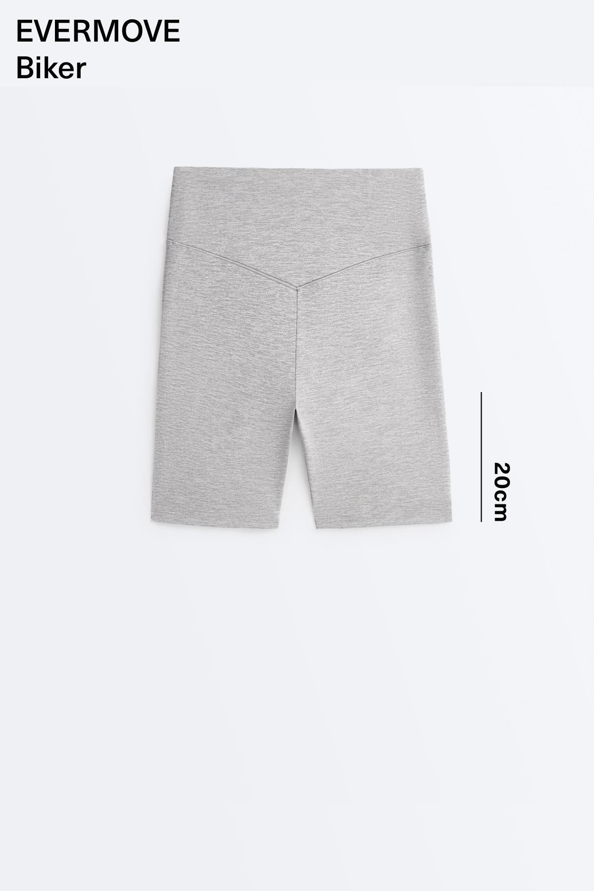 Evermove high-rise 20cm cycle leggings — MID-GREY MELANGE