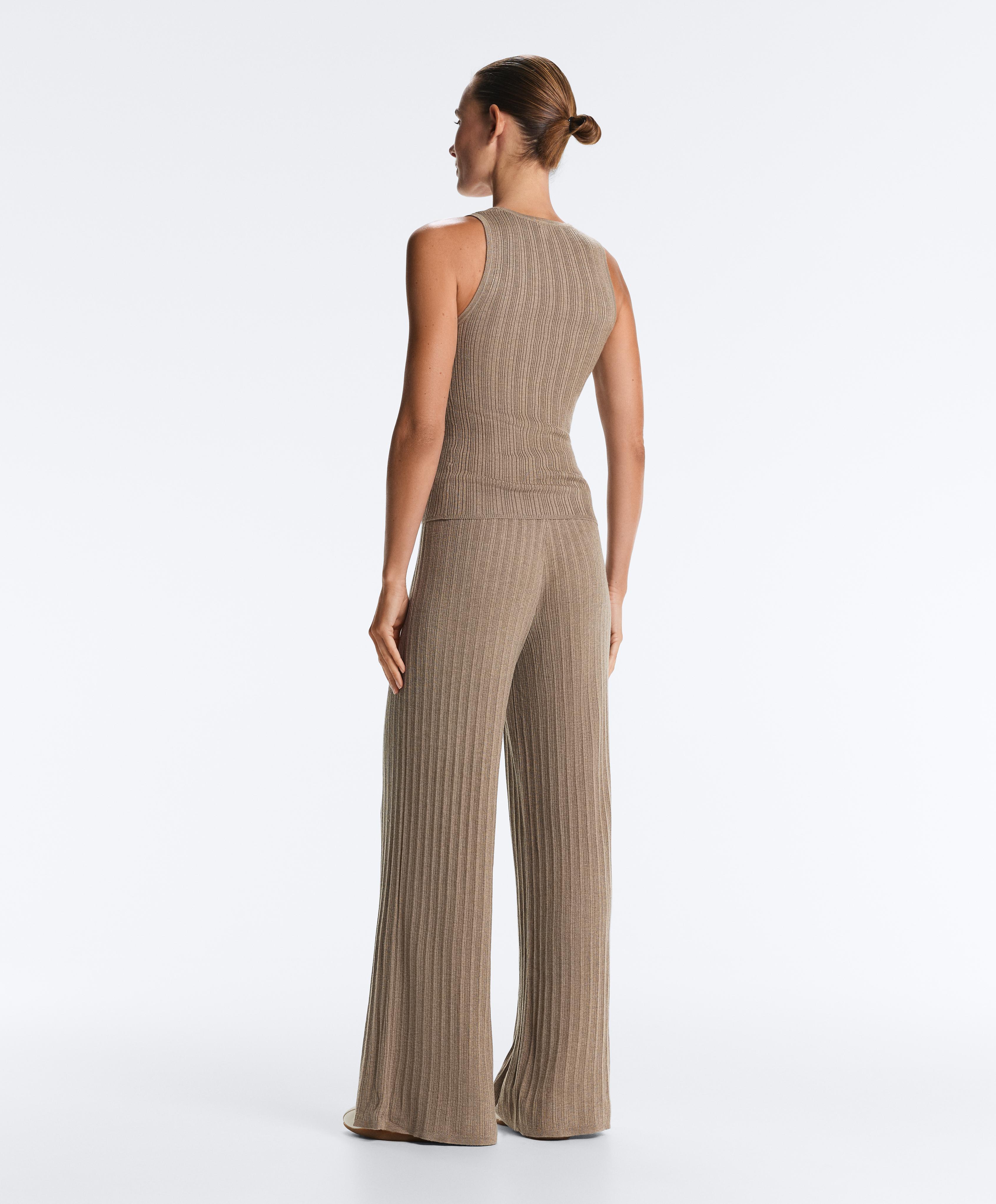 Rib knit top — DARK TAUPE