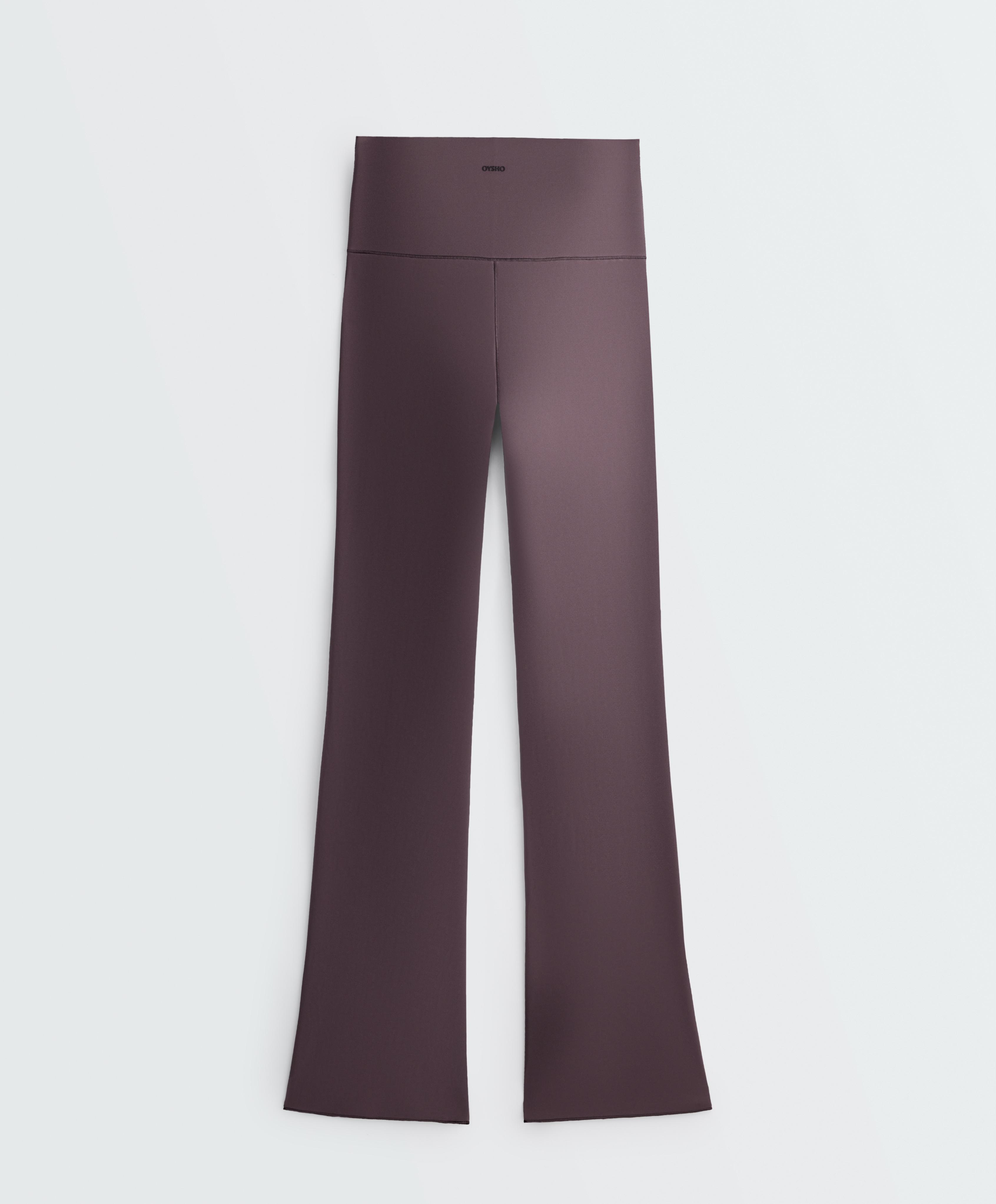 Perfect-adapt high-rise flare trousers — Purplish brown