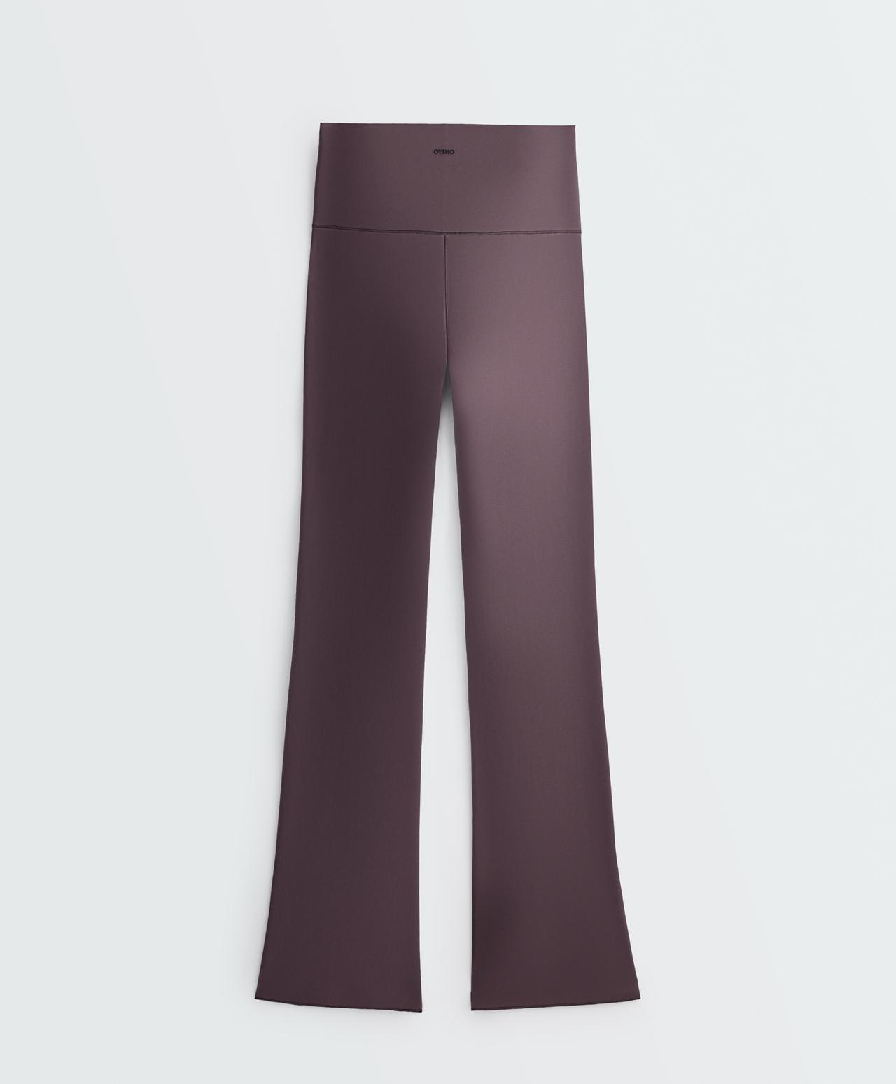 Perfect-adapt high-rise flare trousers — Purplish brown