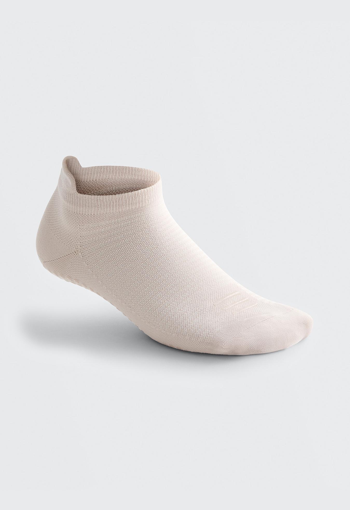 2 pairs of polyamide blend yoga and Pilates sneaker socks — LIGHT STONE