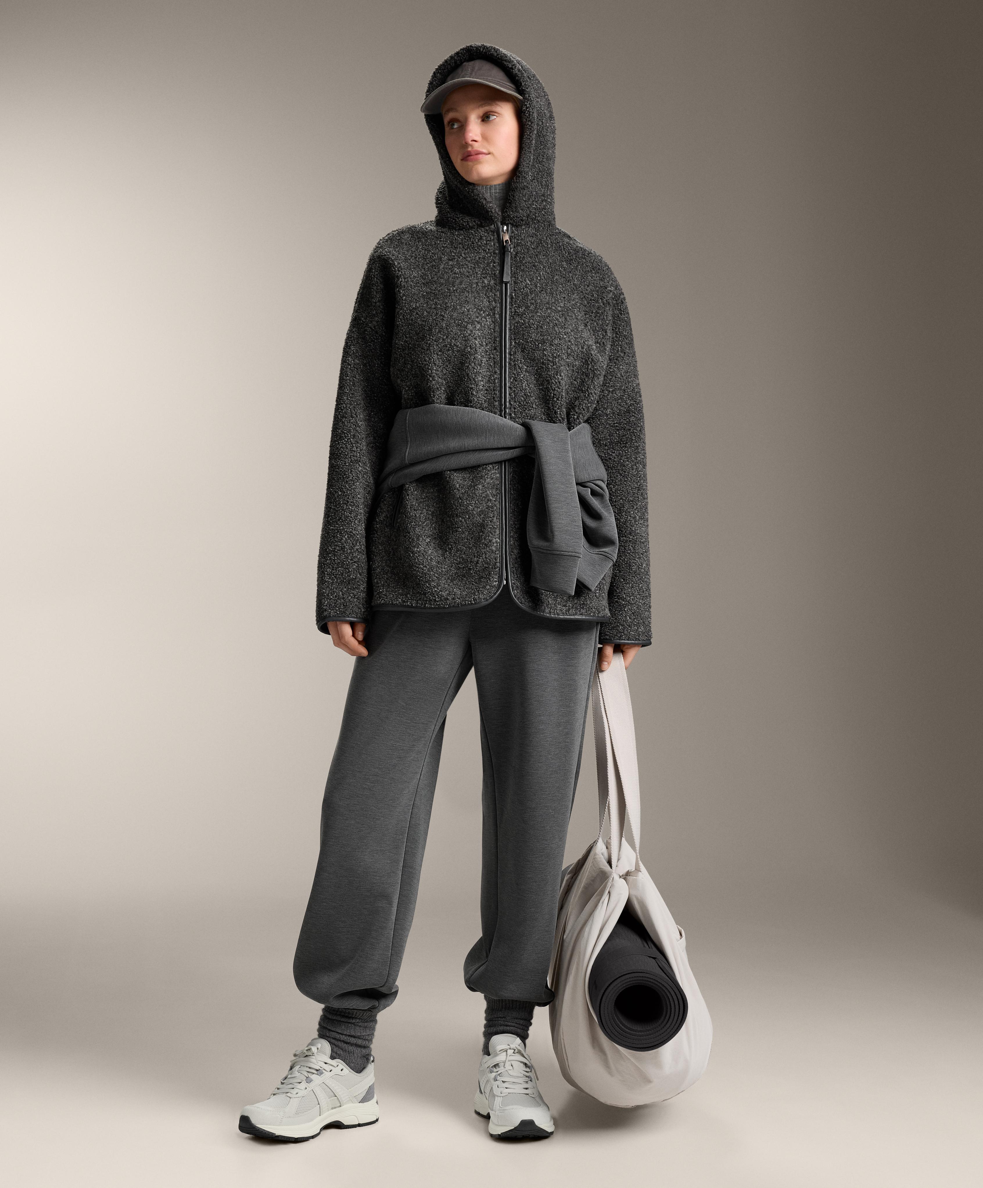 Brushed marl modal joggers — ASPHALT GREY
