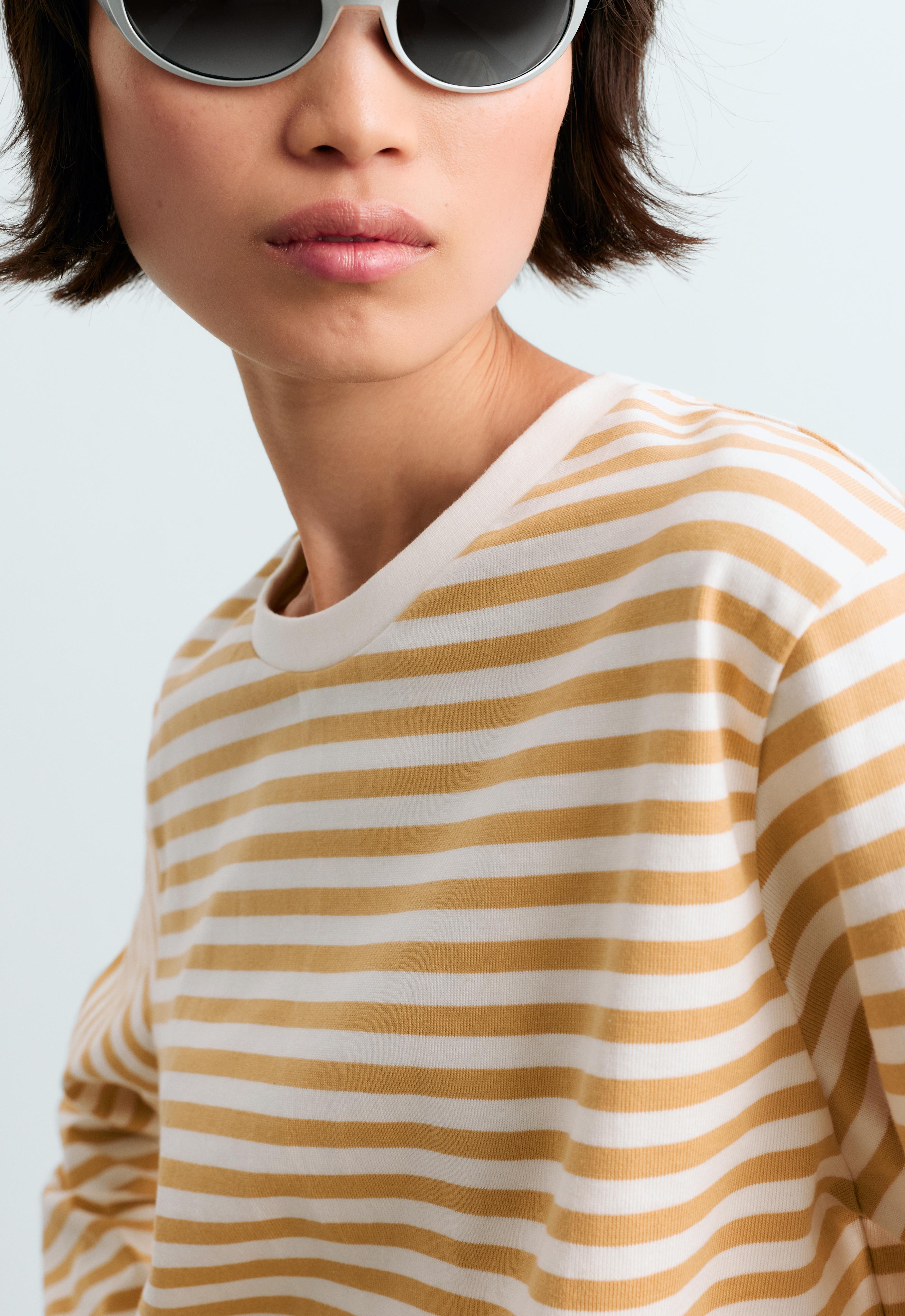 Boxy-Shirt mit Streifen aus 100 % Baumwolle