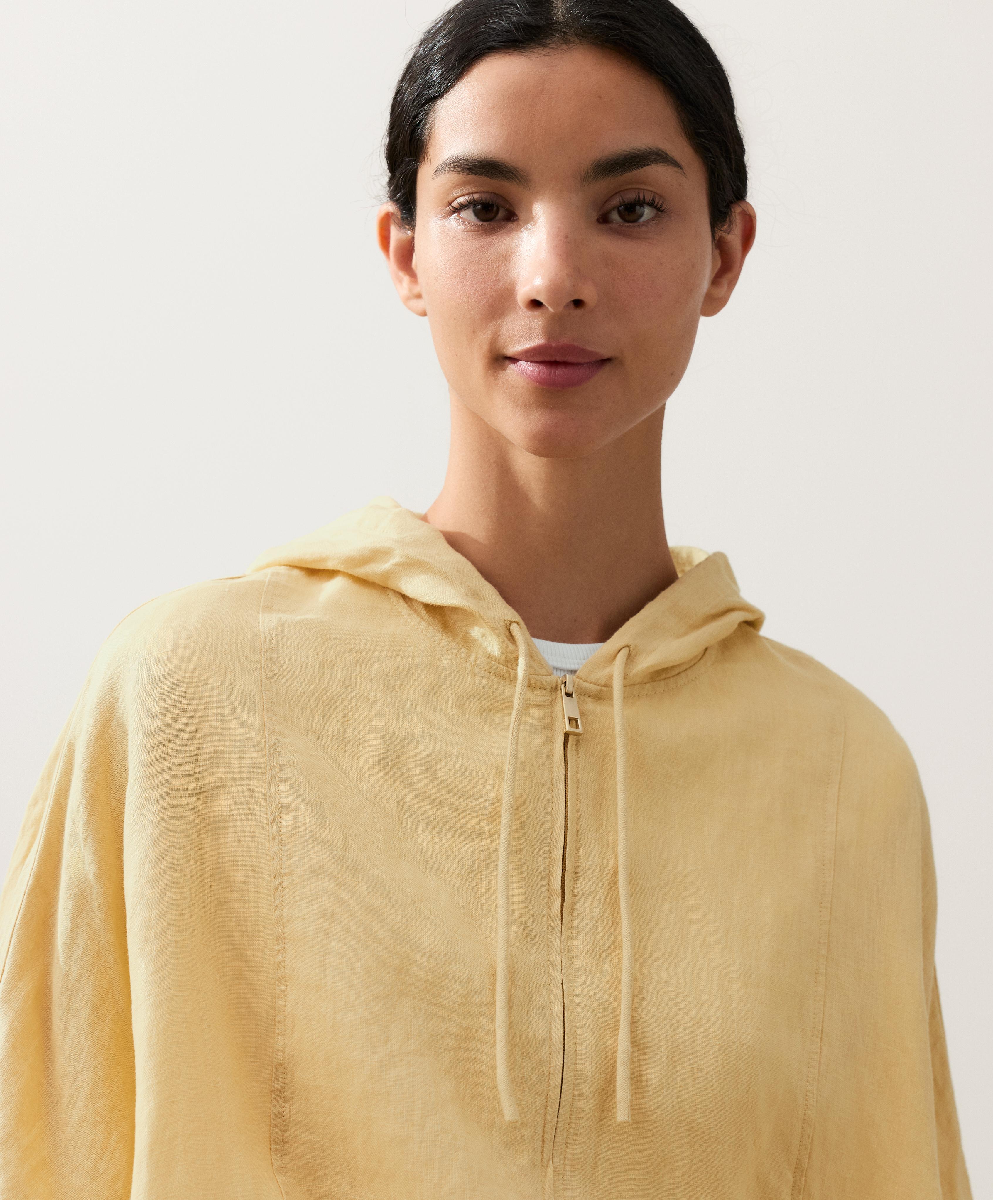 Veste à rayures avec capuche 100 % lin Veste à rayures avec capuche 100 % lin