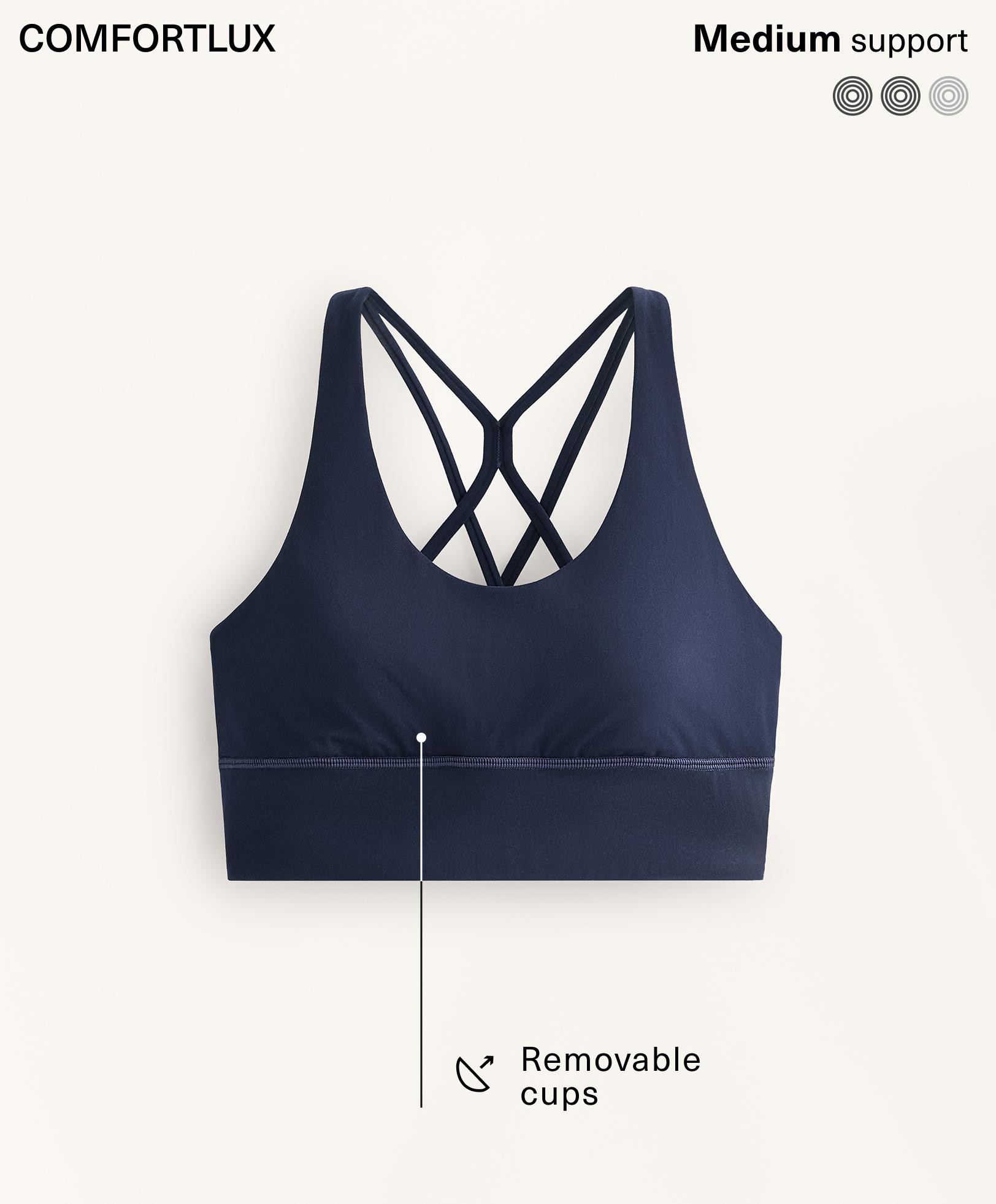 Medium-support Comfortlux sports bra with cups