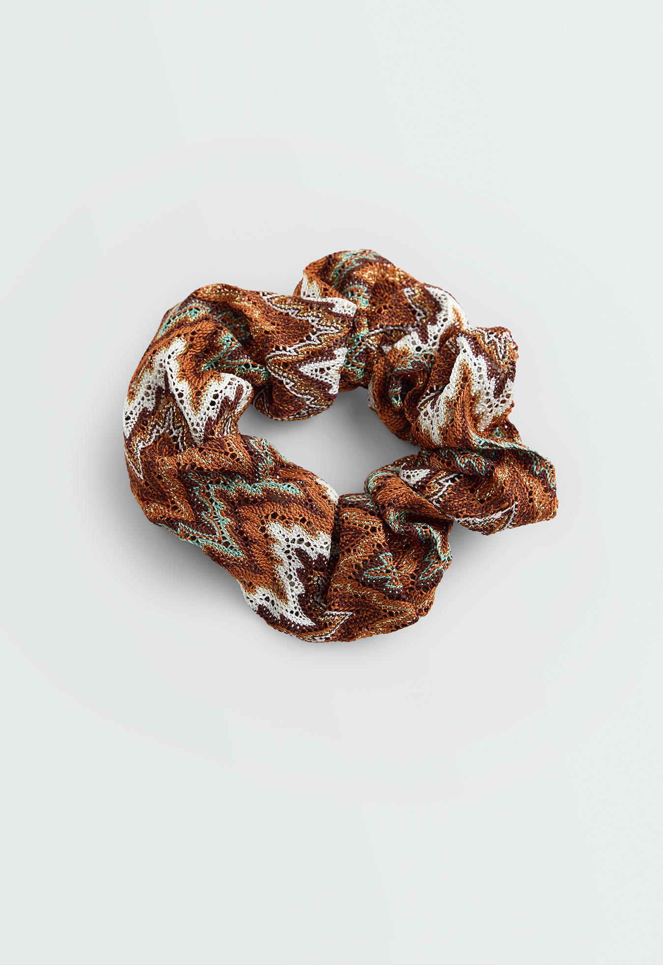 Large herringbone scrunchie — BEIGE