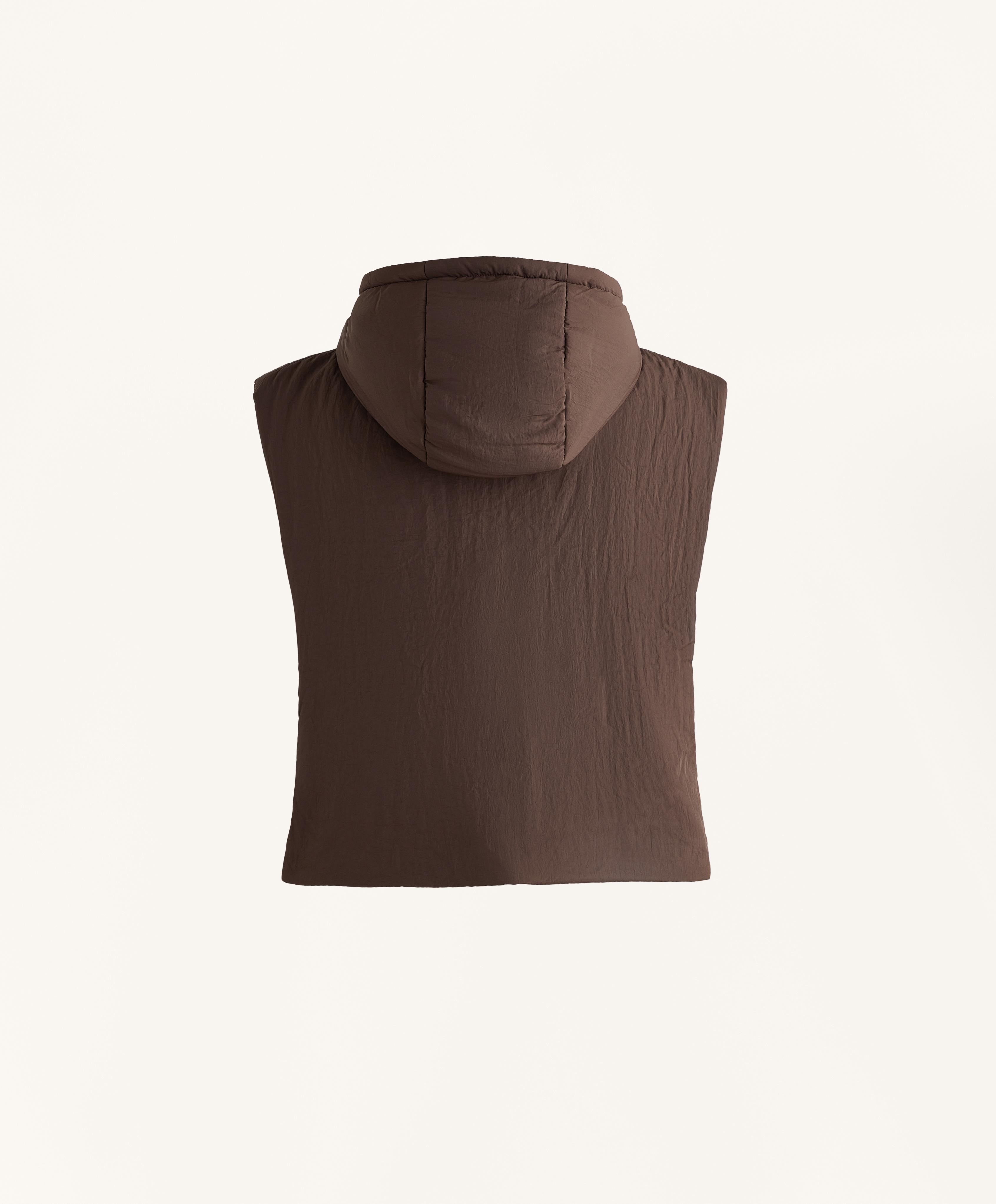 Gewatteerd vest met capuchon
